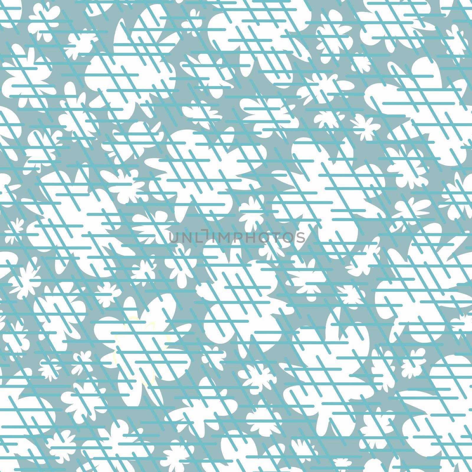 Trendy fabric pattern with miniature flowers and lines.Summer print.Fashion design.Motifs scattered random.Good for fashion,textile,fabric,gift wrapping paper,prints.Azure white.