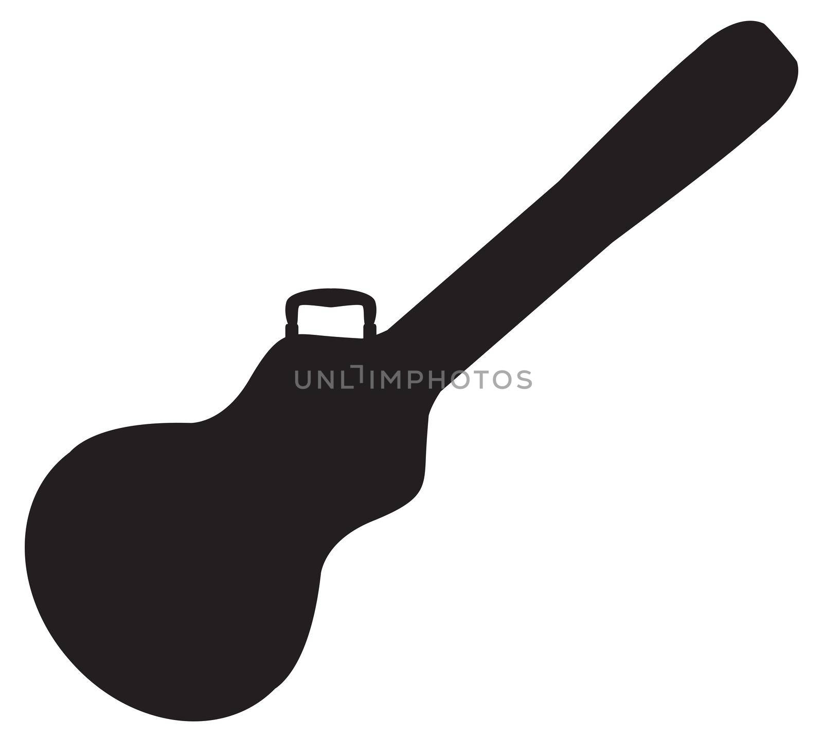 Acoustic Guitar Case Silhouette by Bigalbaloo