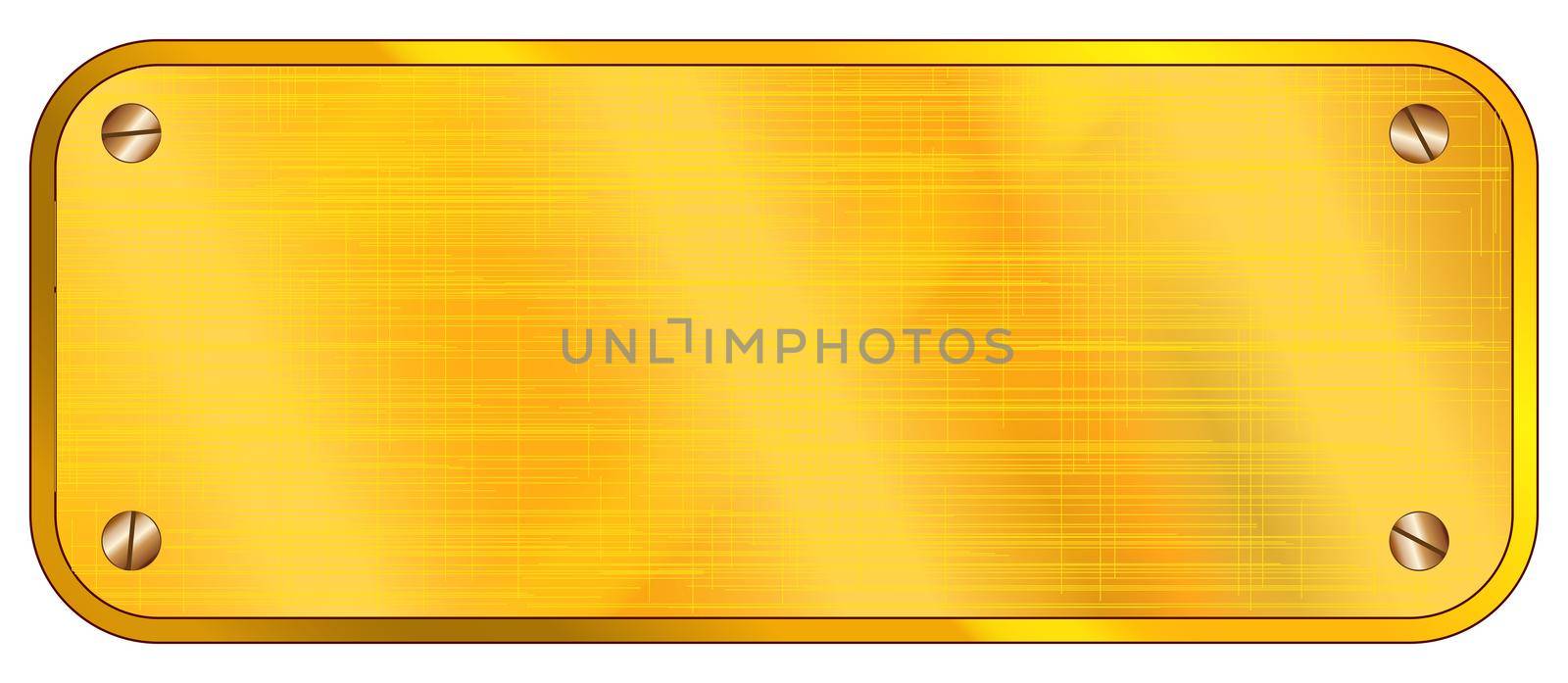 A brass plaque with no text as a background