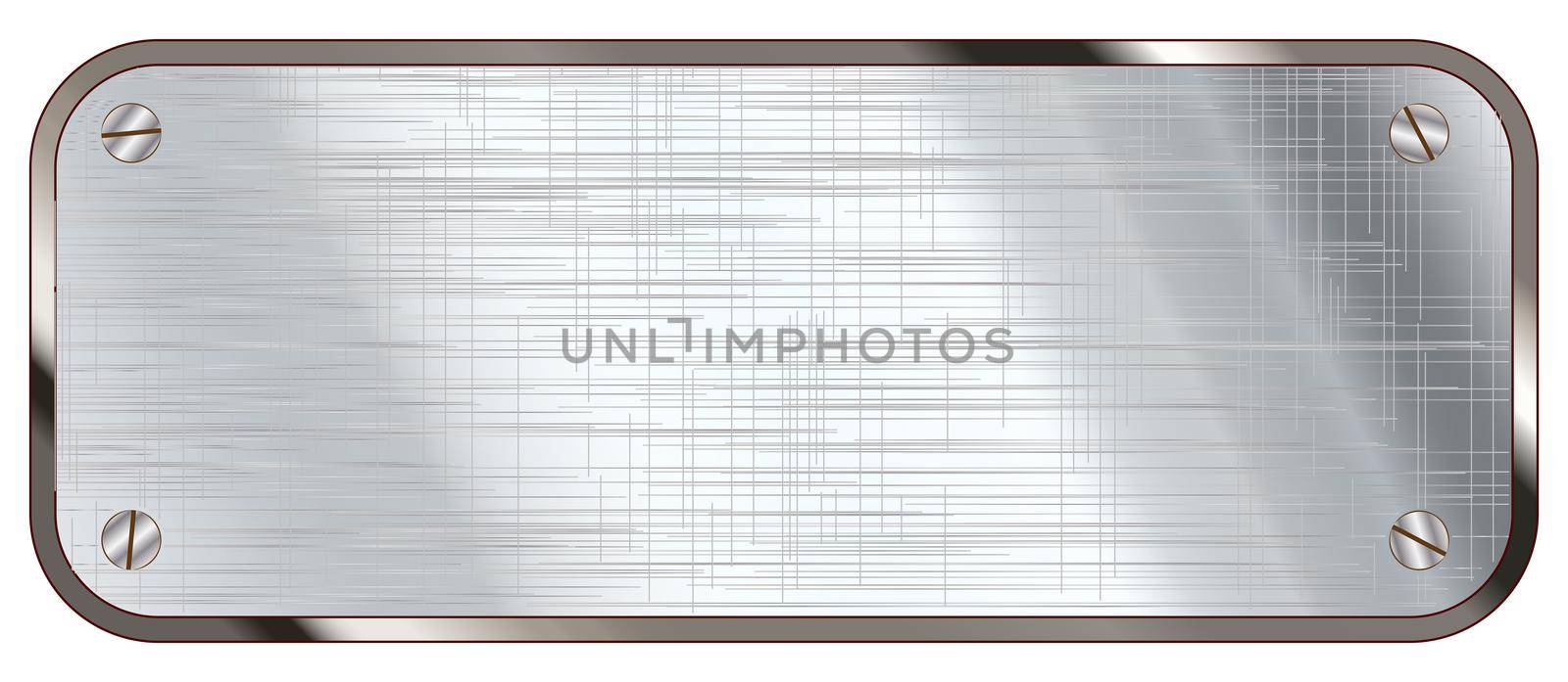 A metal plaque with no text as a background