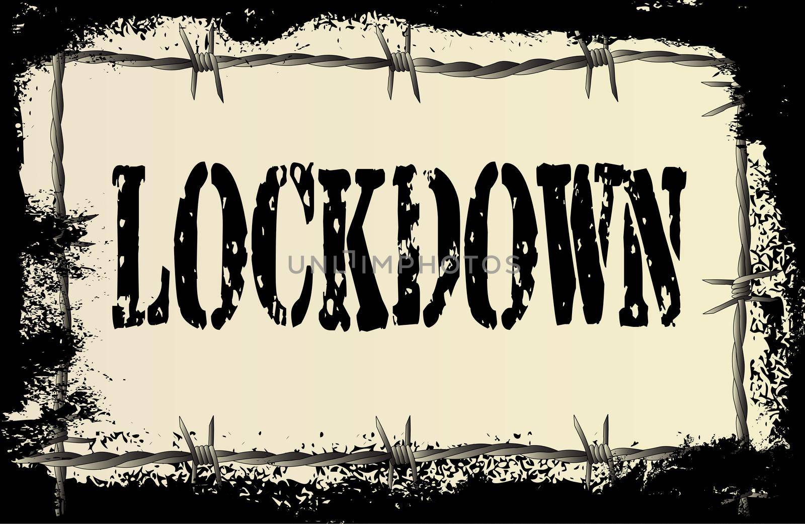 Lockdown Barbed Wire Grunge by Bigalbaloo