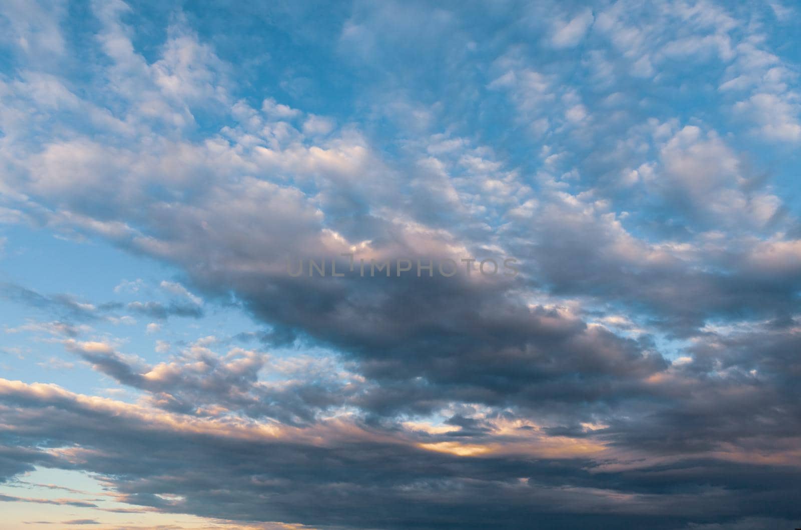 Nature background. Dramatic clouds on the sky