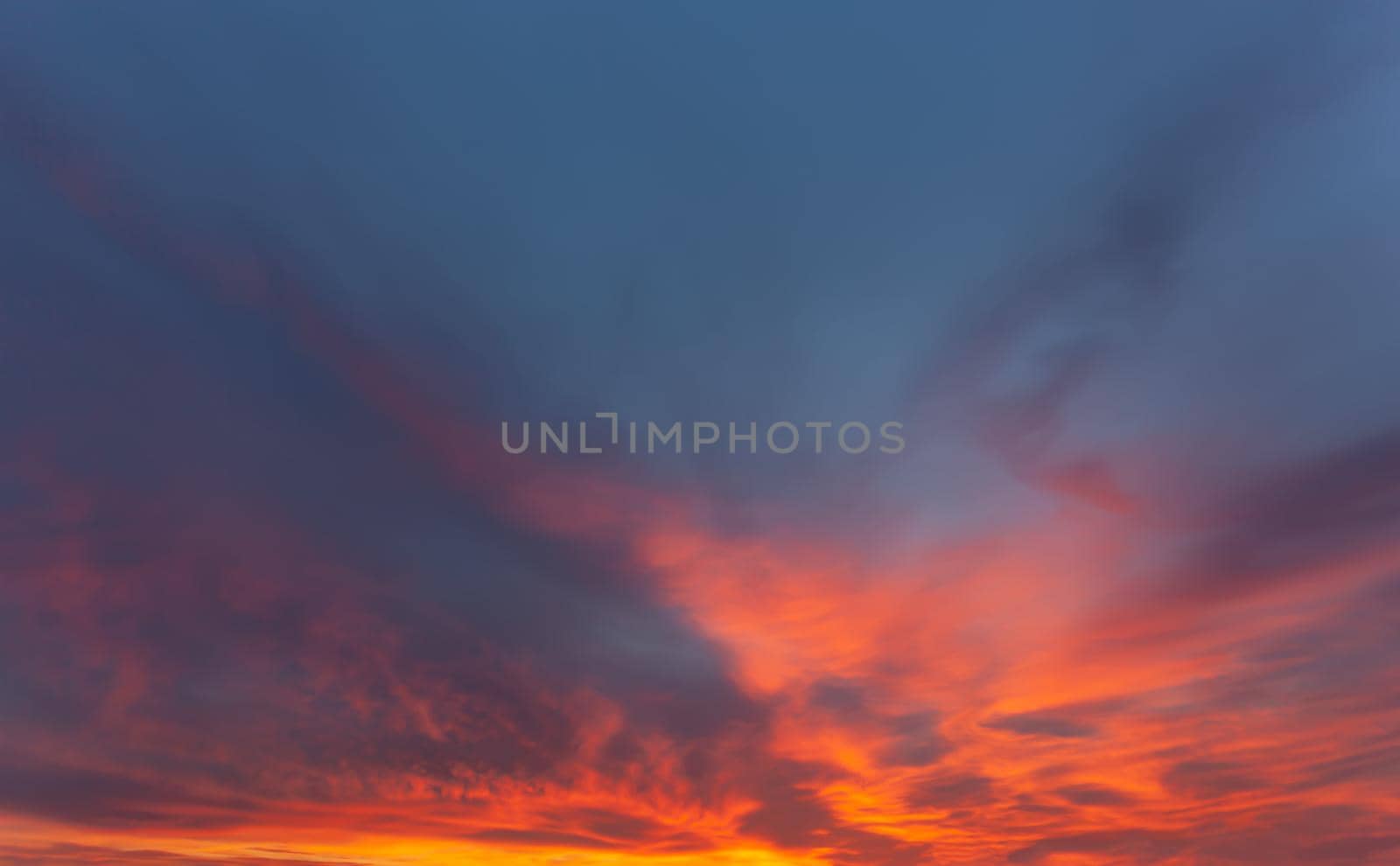 Nature background. Morning sky. Dramatic sunrise sky.