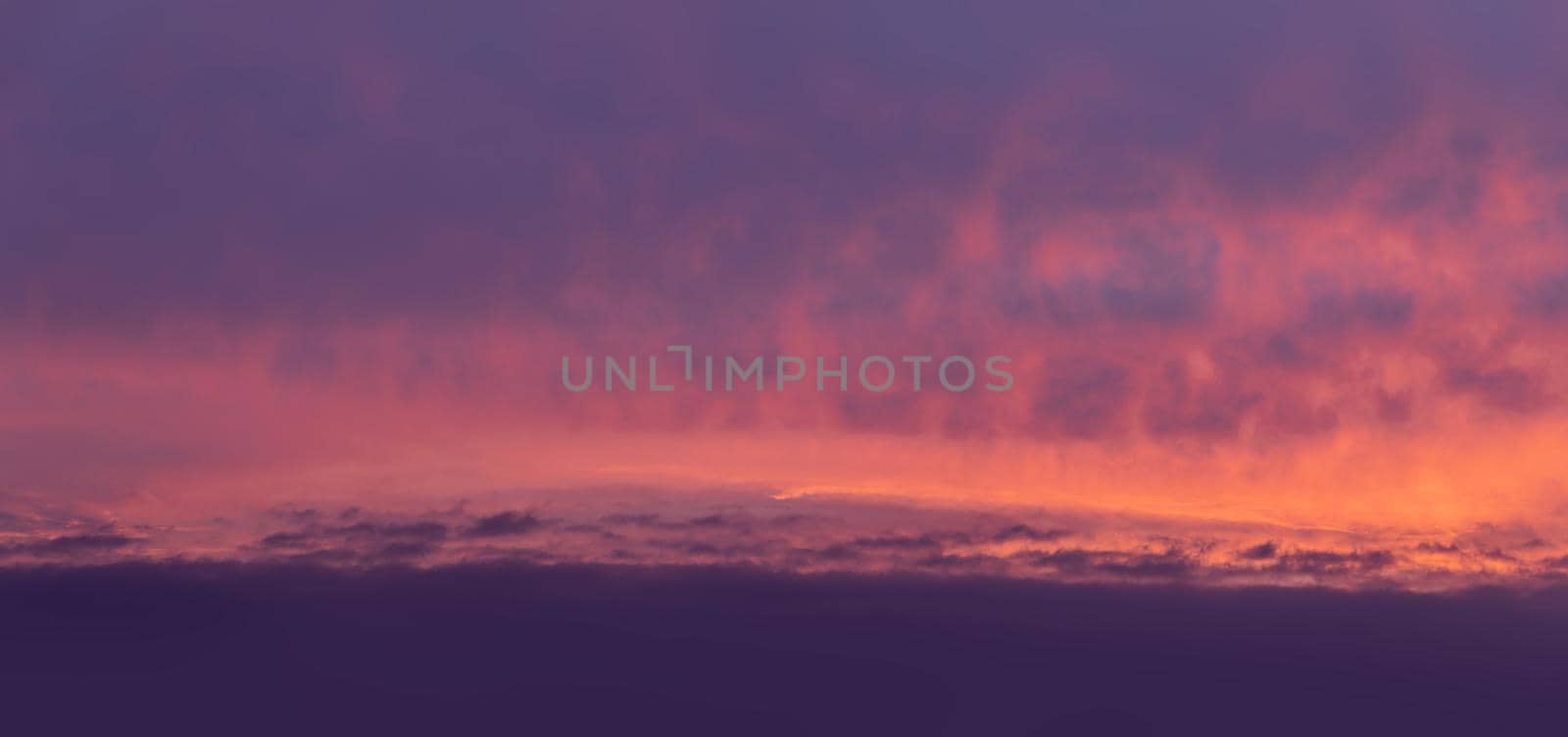 Nature background. Morning sky. Dramatic sunrise sky.