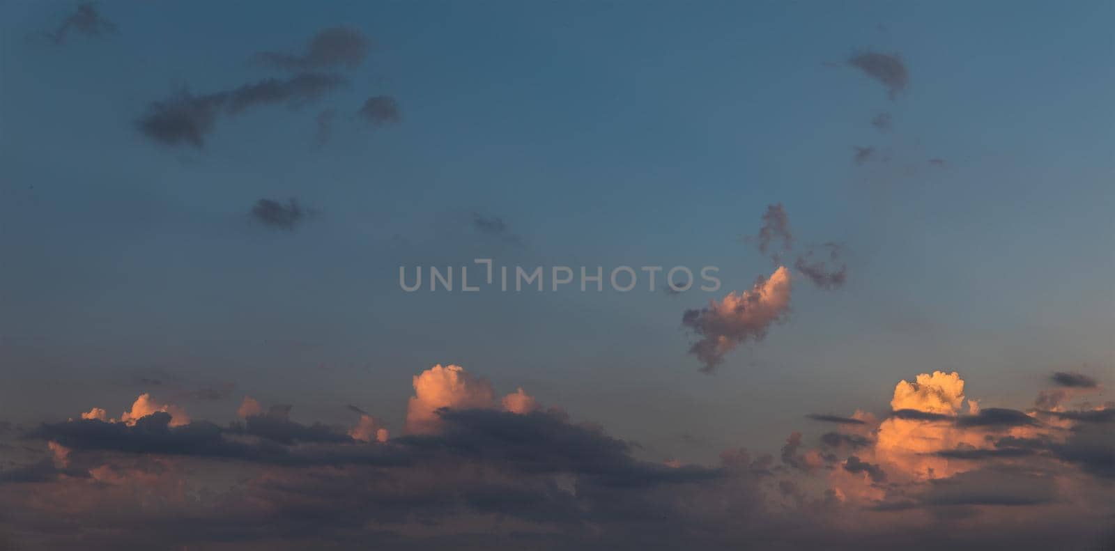 Sunset sky with clouds by palinchak