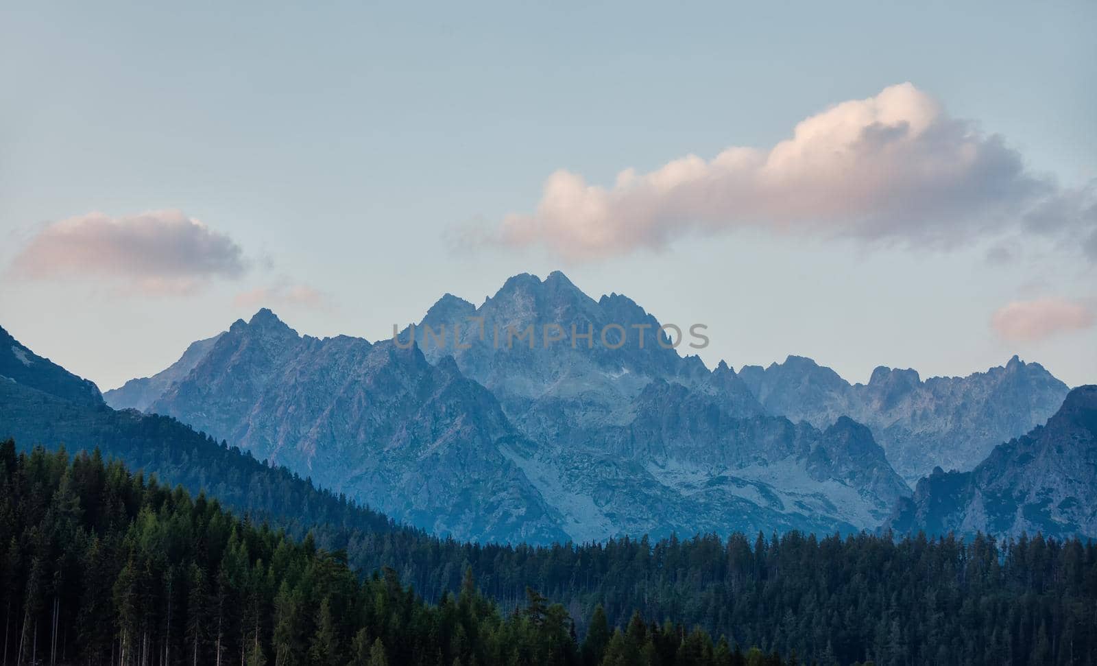Mountains in National Park High Tatra. Strbske pleso reg, Slovakia, Europe