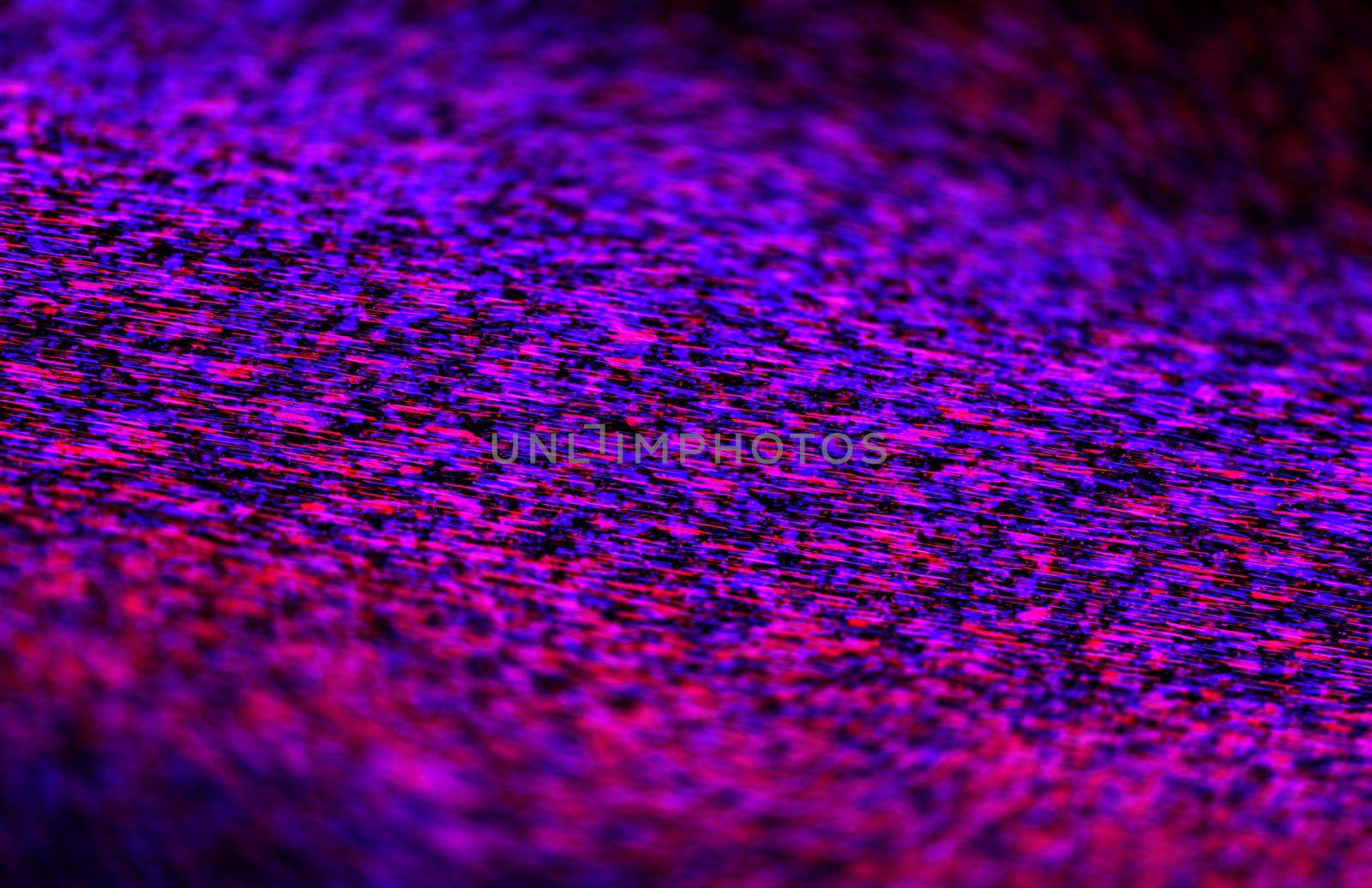 Neon painted flying  water drops on trendy purple and blue colors. Trendy abstract backdrop in neon colors