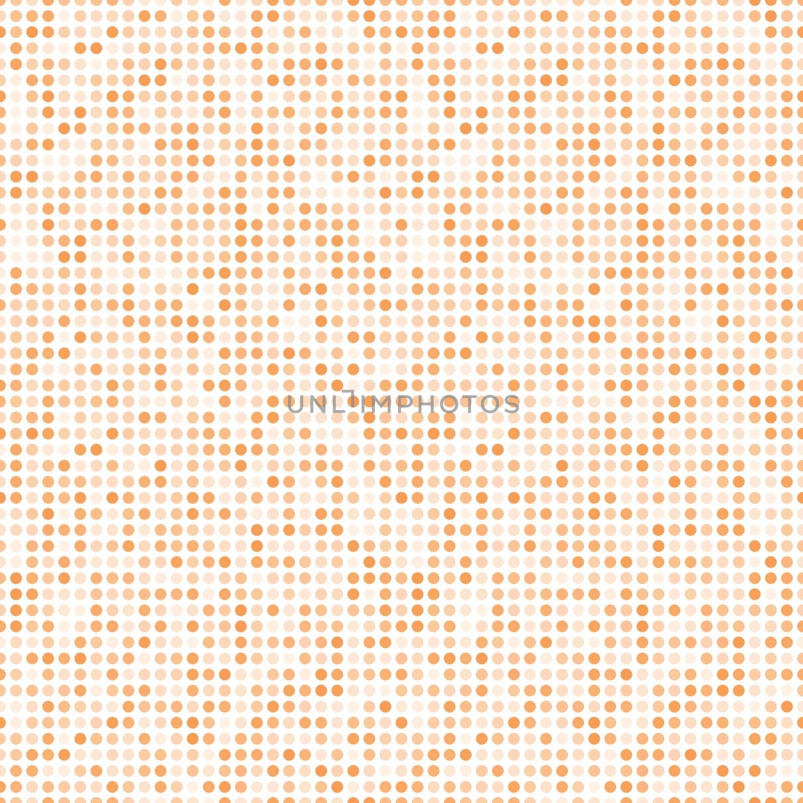 Abstract fashion polka dots background. White seamless pattern with beige gradient circles. Template design for invitation, poster, card, flyer, banner, textile, fabric