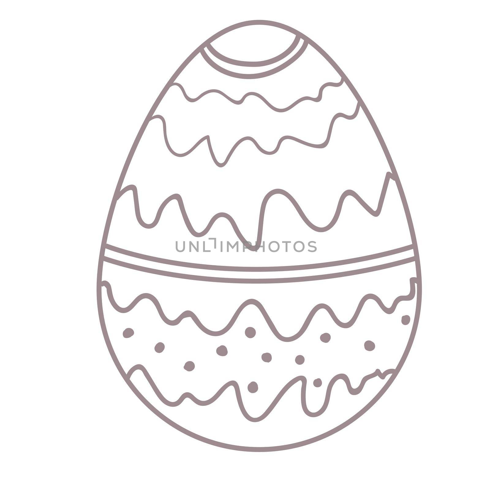 Happy Easter eggs with ornament. Black and white Happy Easter vector illustration. Boho Easter concept design in black and white