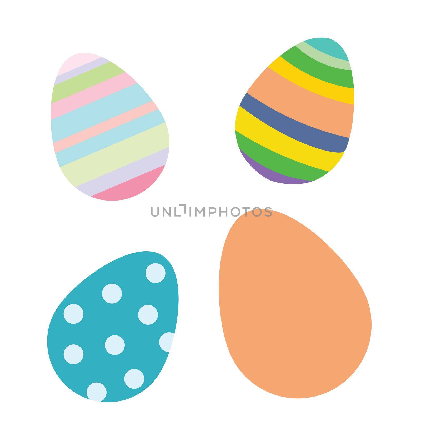 Happy Easter eggs with ornament. Black and white Happy Easter vector illustration. Boho Easter concept design in pastel