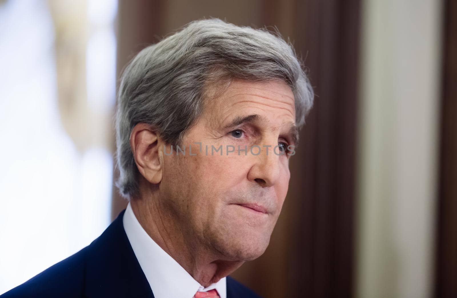 KIEV, UKRAINE - Jul 7, 2016: US Secretary of State John Kerry during a joint press conference with President of Ukraine Petro Poroshenko in Kiev
