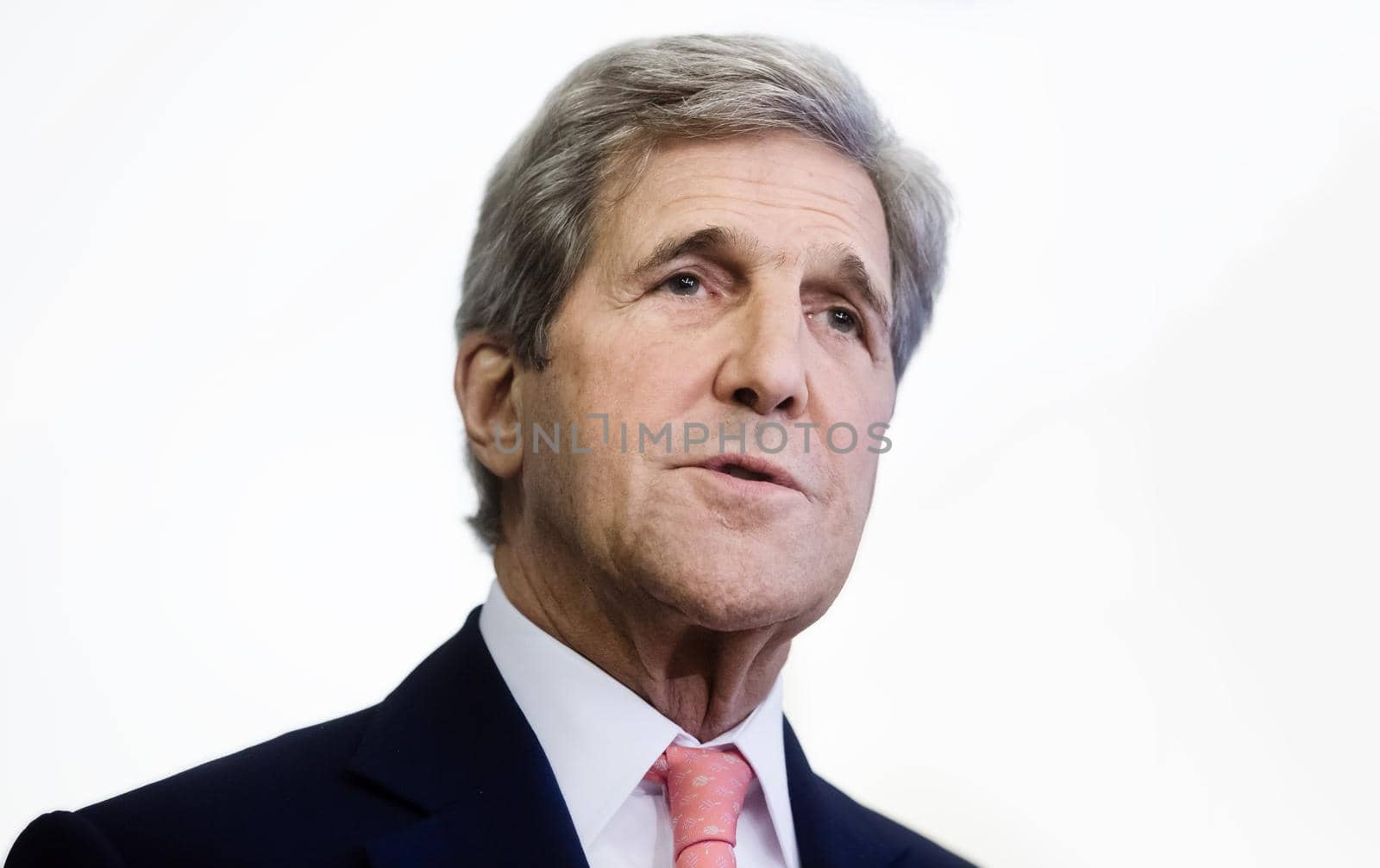 KIEV, UKRAINE - Jul 7, 2016: US Secretary of State John Kerry during a joint press conference with President of Ukraine Petro Poroshenko in Kiev
