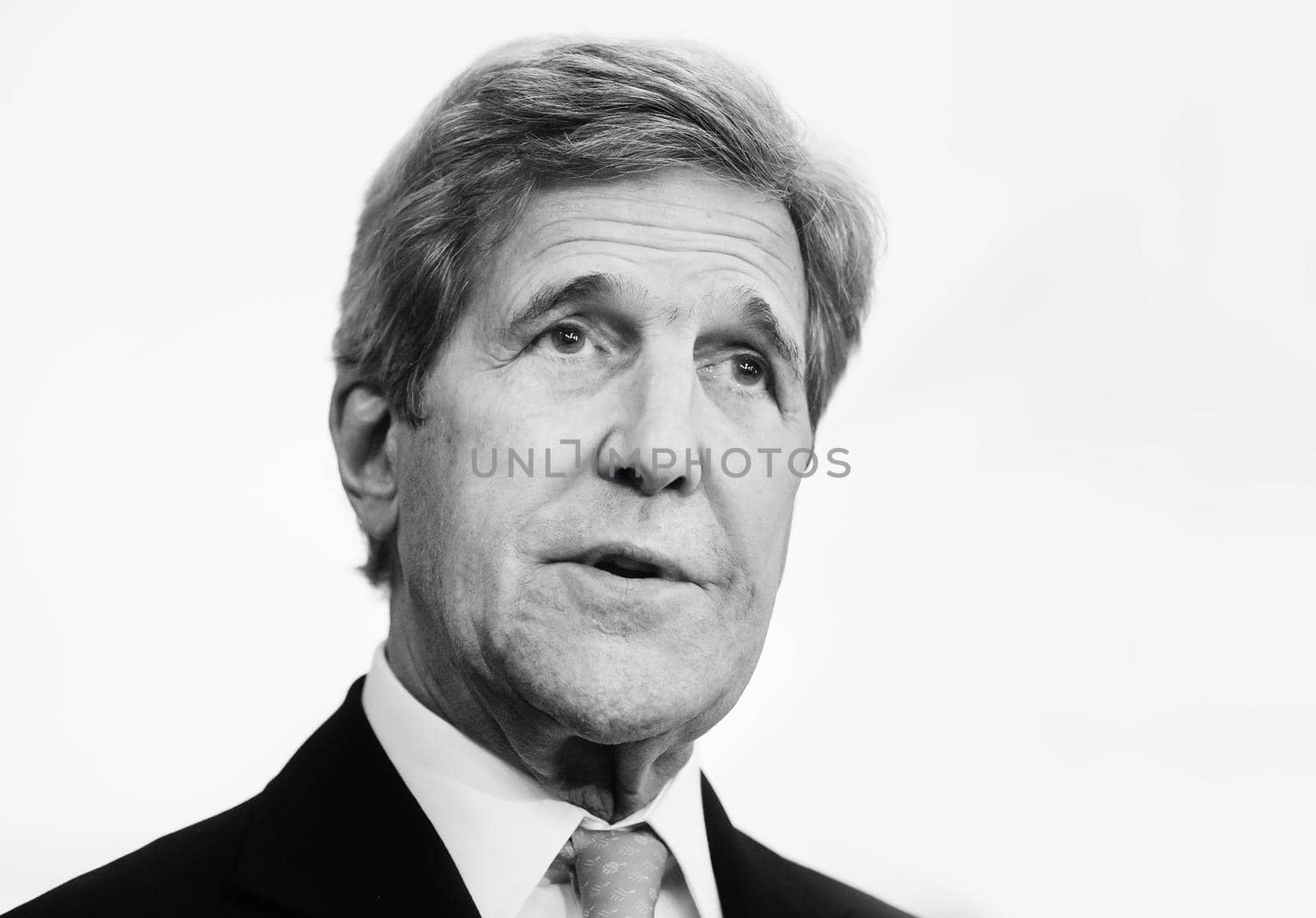 KIEV, UKRAINE - Jul 7, 2016: US Secretary of State John Kerry during a joint press conference with President of Ukraine Petro Poroshenko in Kiev