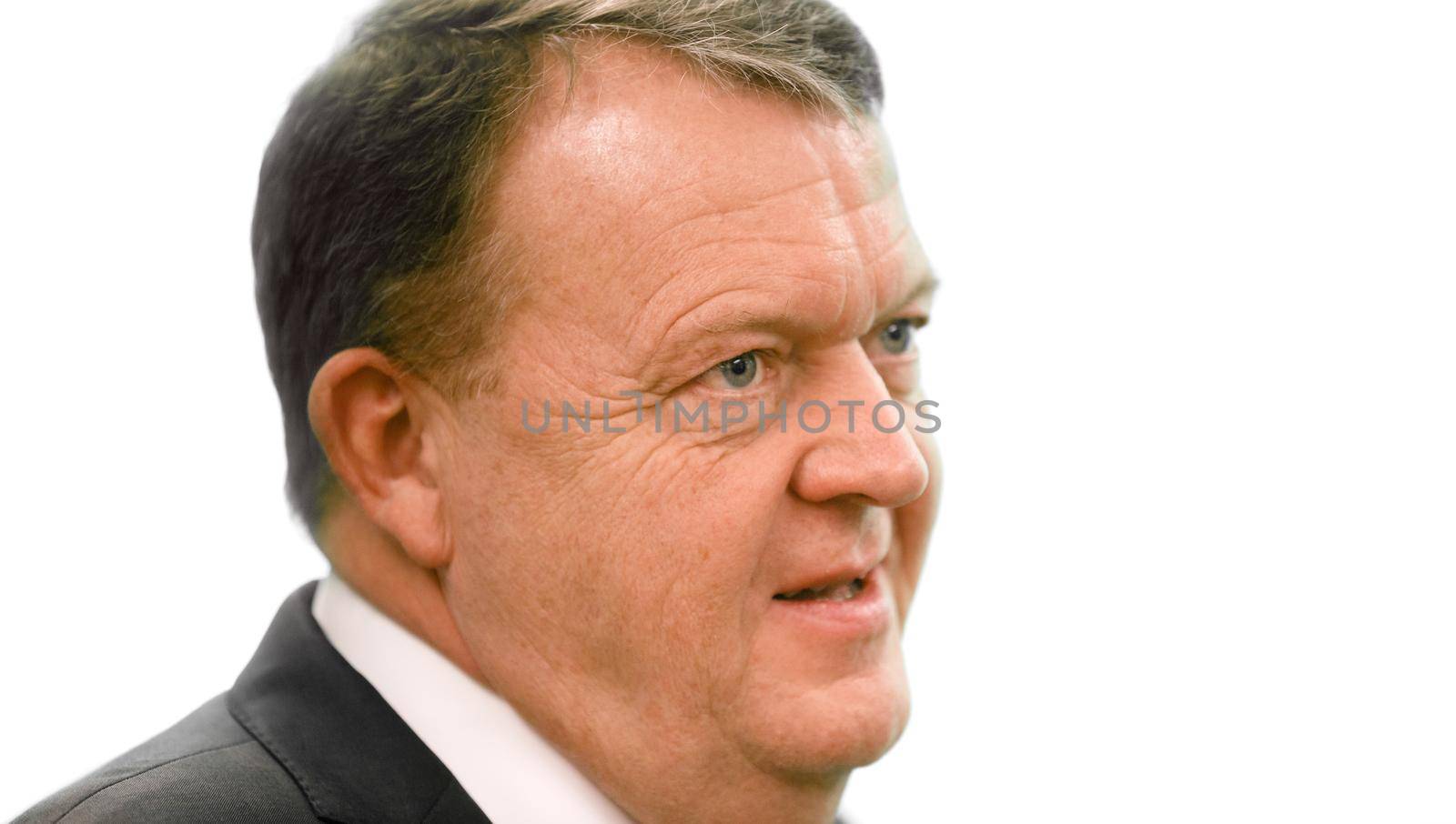 BRUSSELS, BELGIUM - Nov 24, 2017: Prime Minister of the Kingdom of Denmark Lars Loekke Rasmussen at the Fifth Eastern Partnership Summit