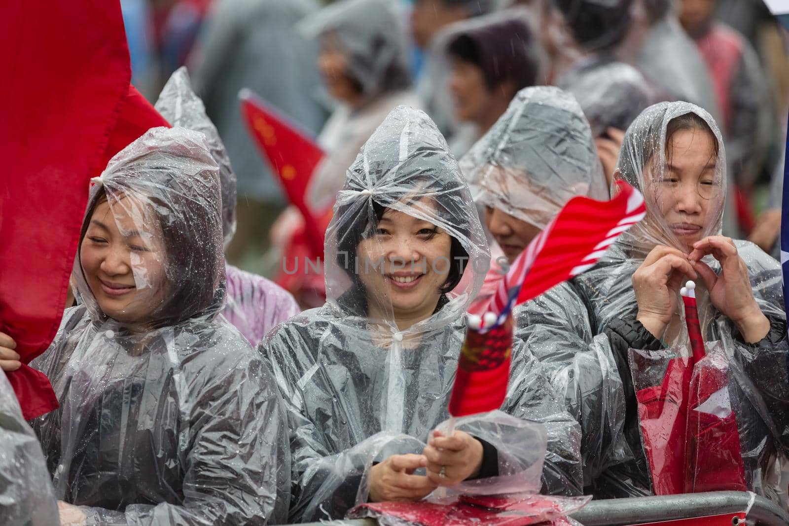 WASHINGTON D.C., USA - Apr 01, 2016: A peaceful demonstration of Chinese activists during the Nuclear Security Summit in Washington, DC
