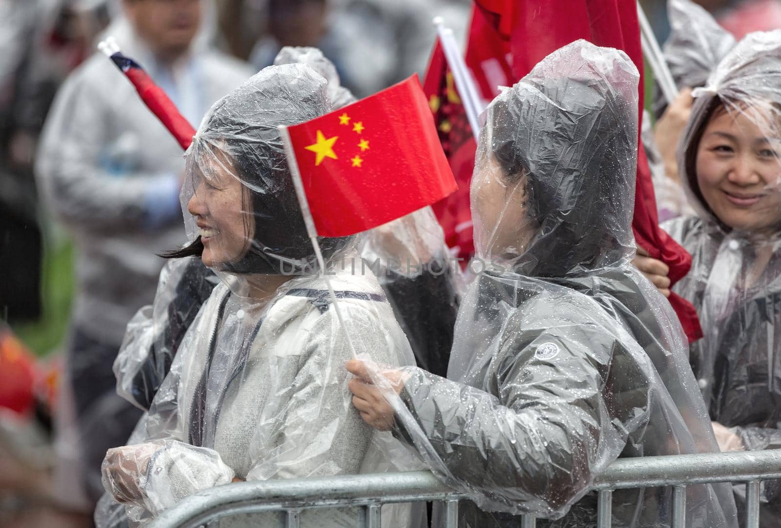 WASHINGTON D.C., USA - Apr 01, 2016: A peaceful demonstration of Chinese activists during the Nuclear Security Summit in Washington, DC
