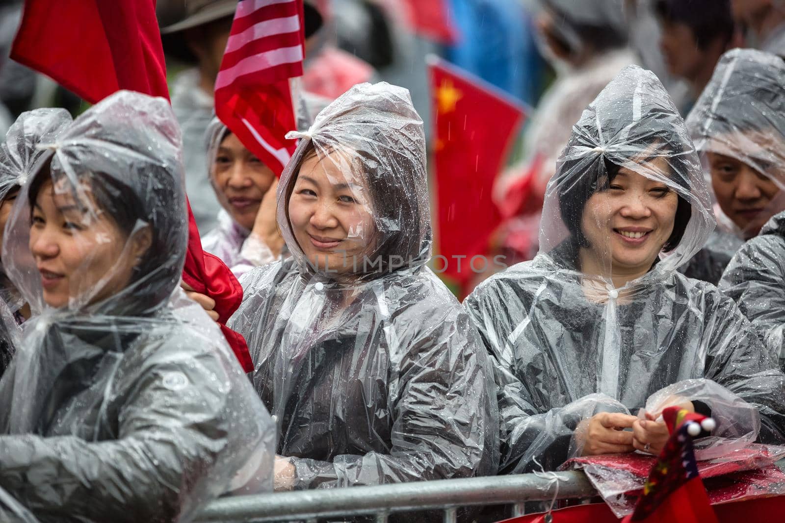 WASHINGTON D.C., USA - Apr 01, 2016: A peaceful demonstration of Chinese activists during the Nuclear Security Summit in Washington, DC
