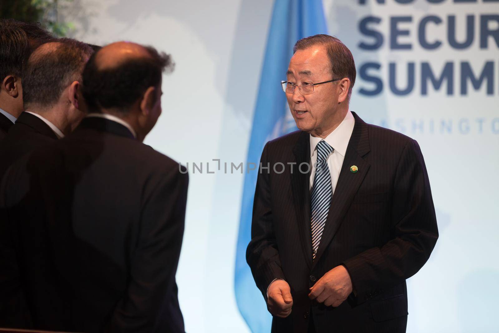 WASHINGTON D.C., USA - Apr 01, 2016: UN Secretary General Ban Ki-moon during the Nuclear Security Summit in Washington