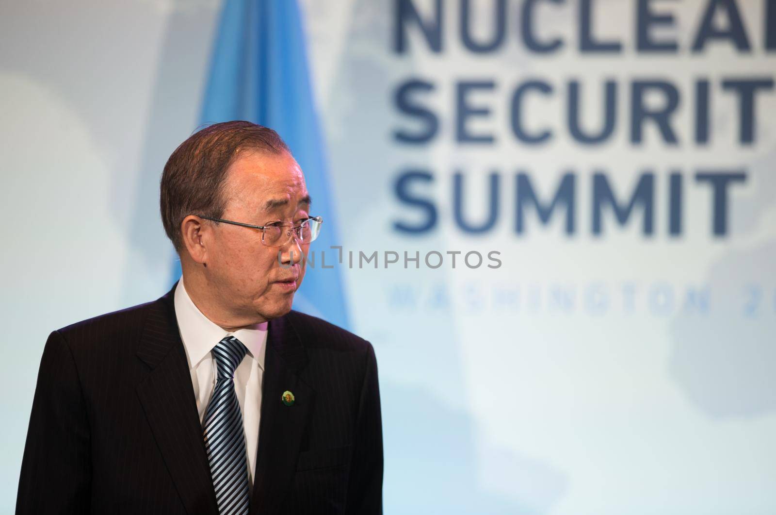 WASHINGTON D.C., USA - Apr 01, 2016: UN Secretary General Ban Ki-moon during the Nuclear Security Summit in Washington
