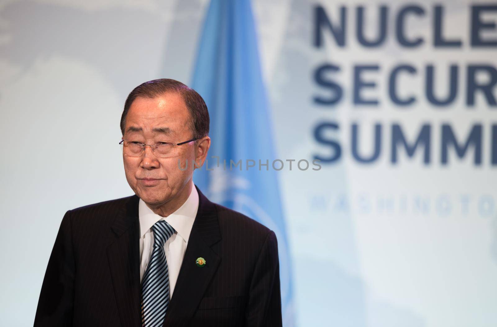 WASHINGTON D.C., USA - Apr 01, 2016: UN Secretary General Ban Ki-moon during the Nuclear Security Summit in Washington