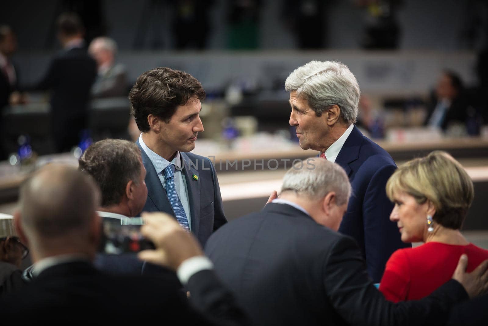 WASHINGTON D.C., USA - Mar 31, 2016: Working moments at the Nuclear Security Summit in Washington. The Nuclear Security Summit is a world summit, aimed at preventing nuclear terrorism around the globe