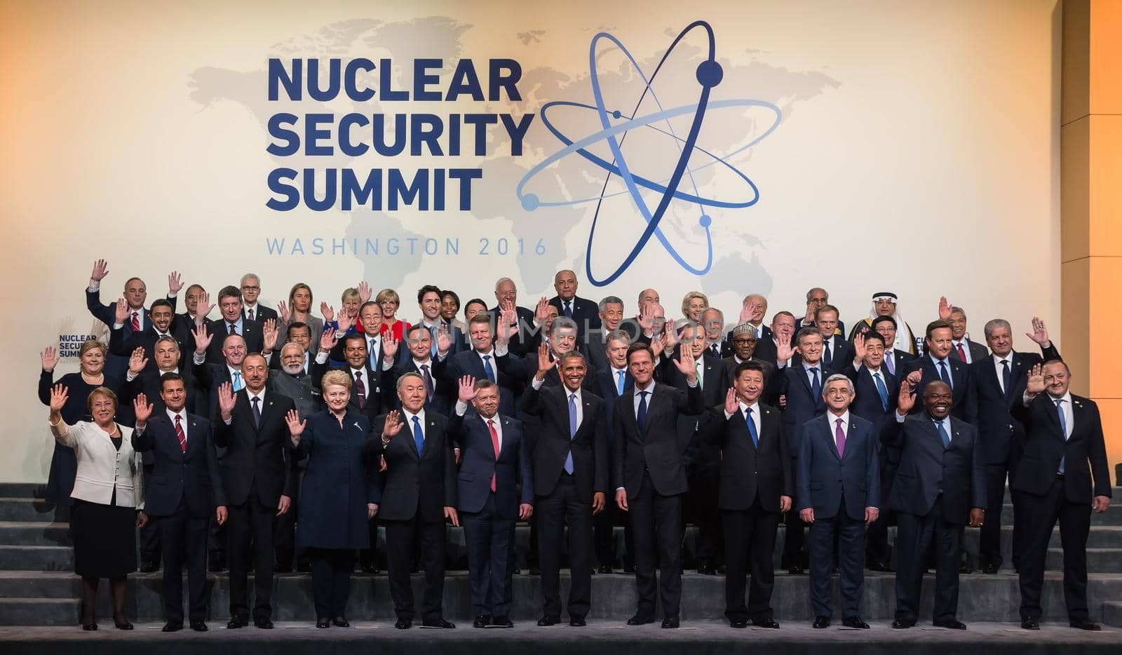 WASHINGTON D.C., USA - Apr 01, 2016: General Photo of the Nuclear Security Summit participants. The Nuclear Security Summit is a world summit, aimed at preventing nuclear terrorism around the globe