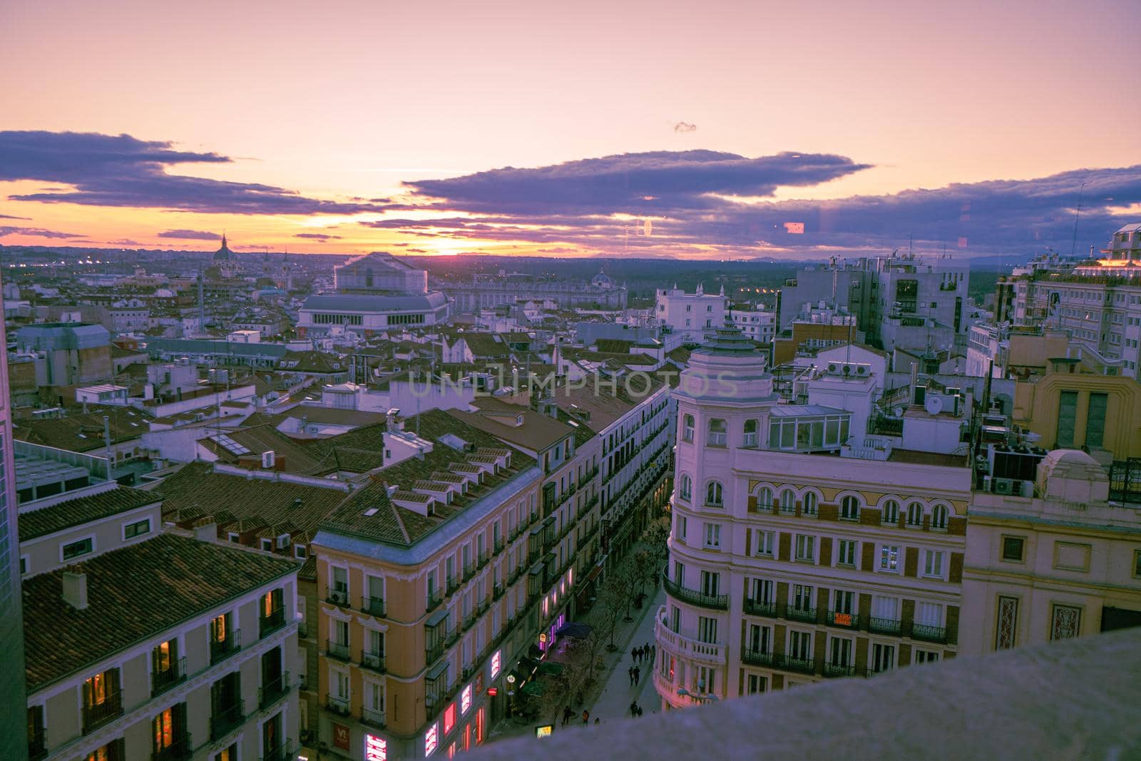 Views of the city of madrid from above