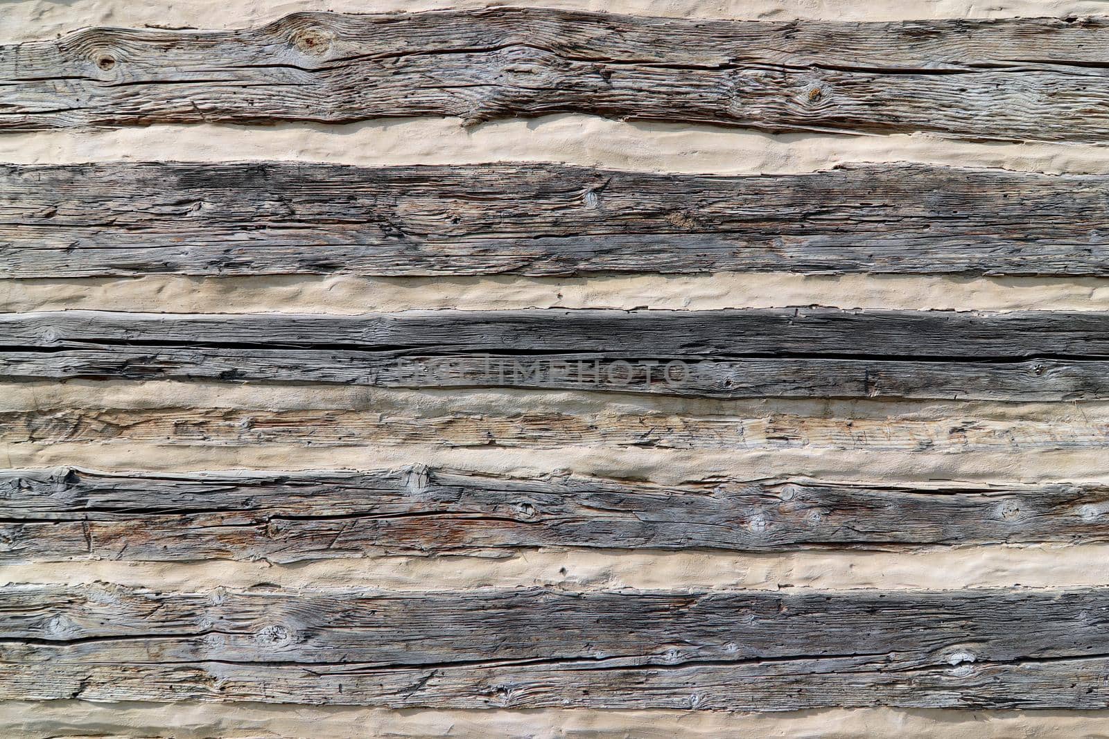 Cladding - detail of the wall of an old half-timbered cottage