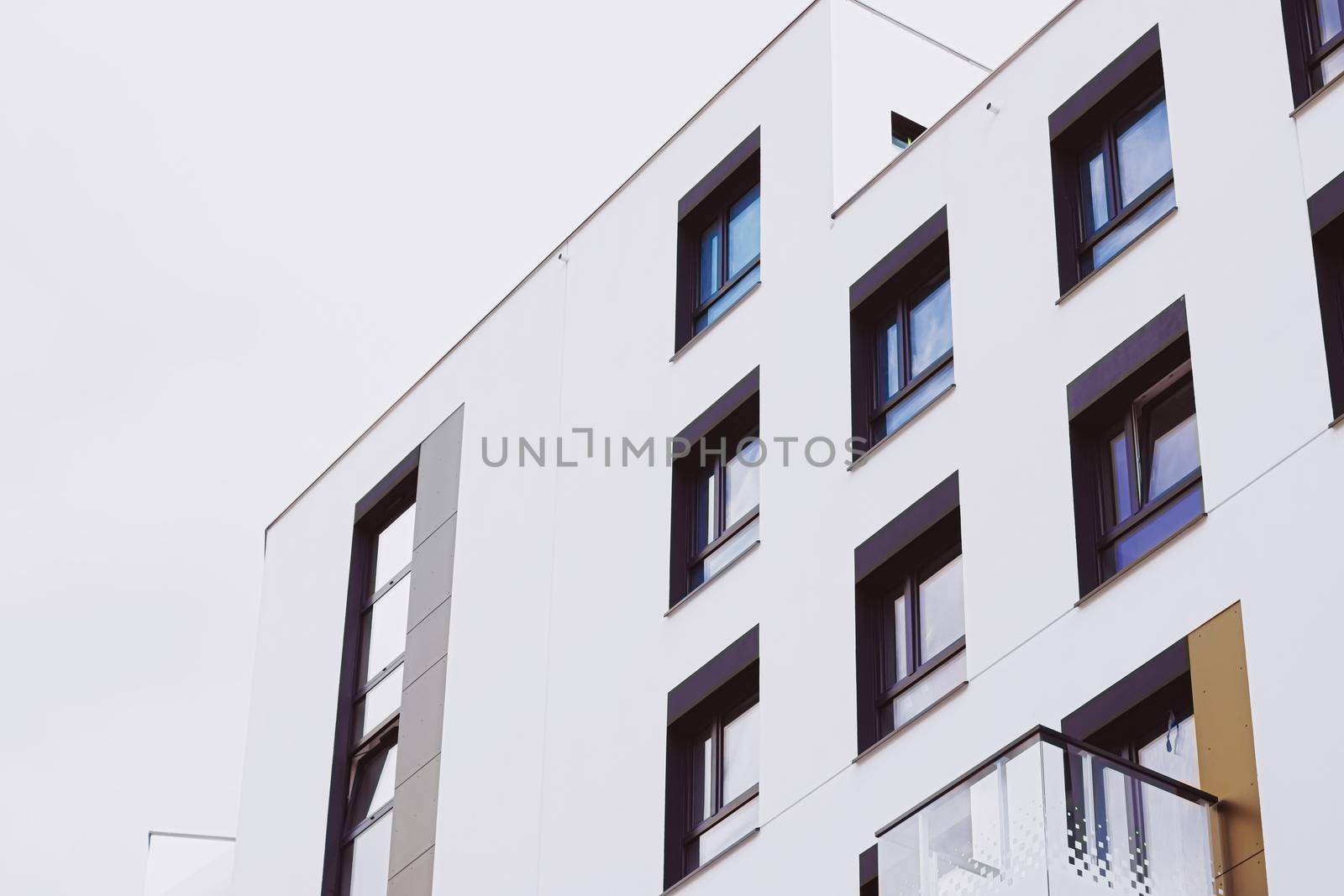 Contemporary european apartment blocks, residential architecture and modern real estate concept