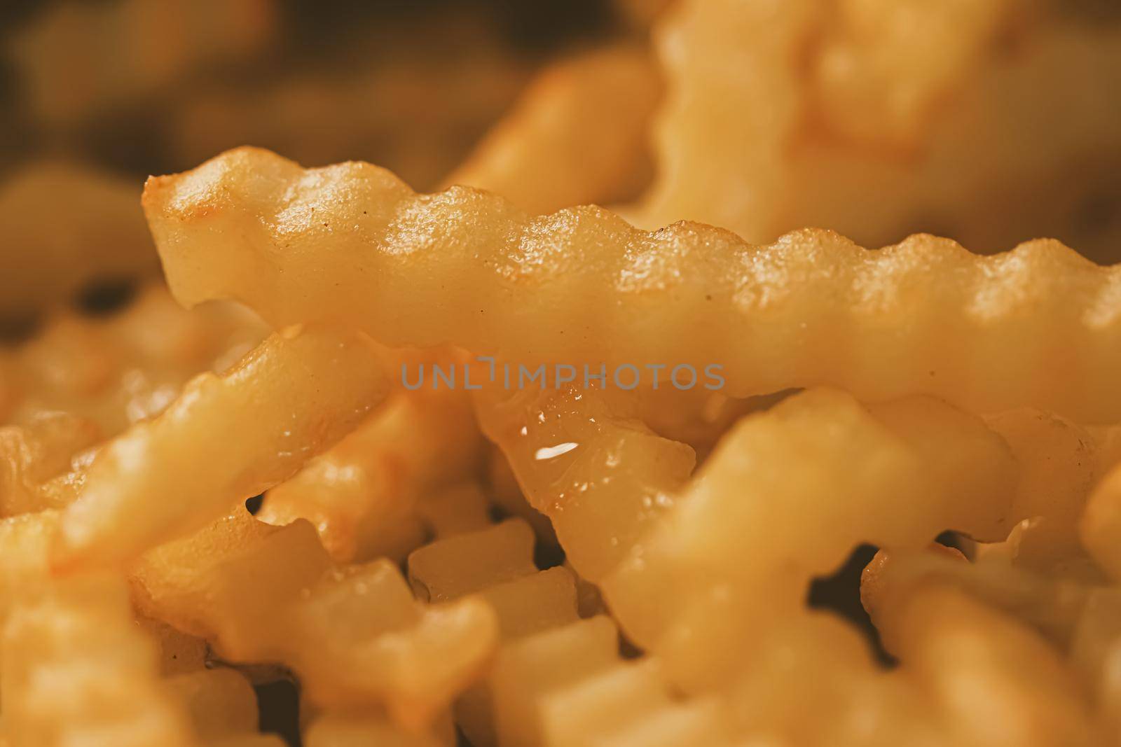 Homemade french fries, comfort food closeup