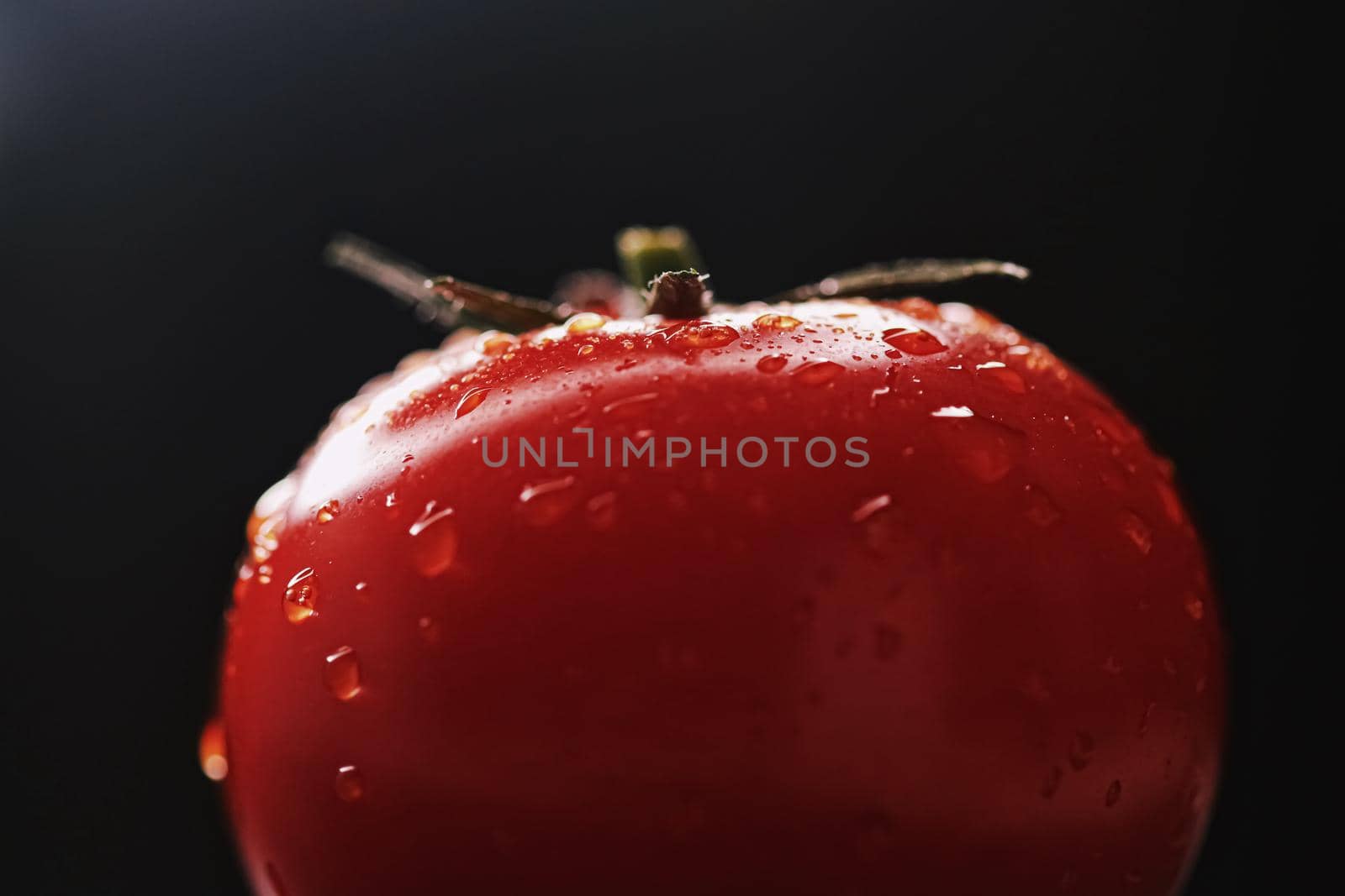 Fresh ripe tomato, organic food closeup