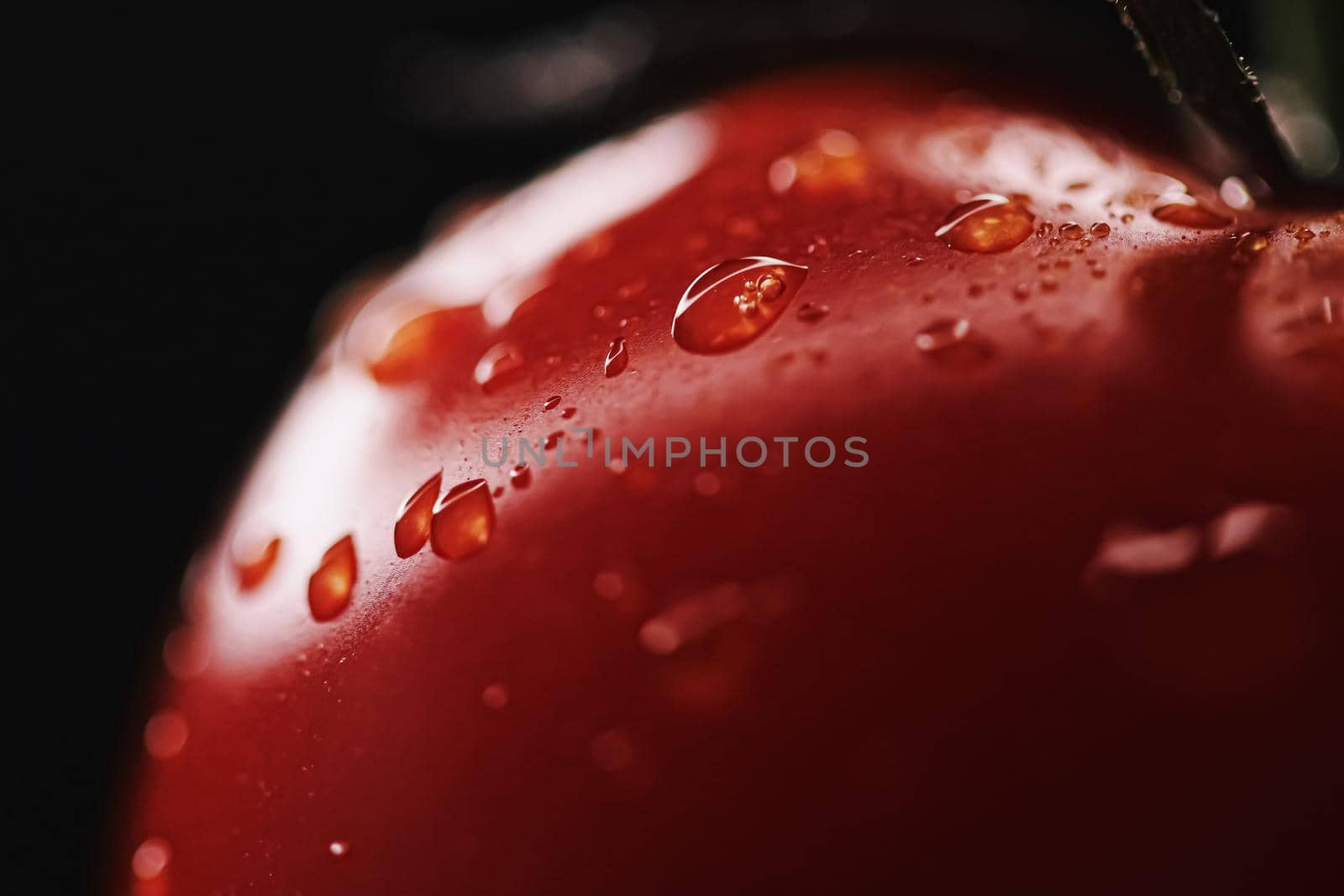 Fresh ripe tomato, organic food closeup
