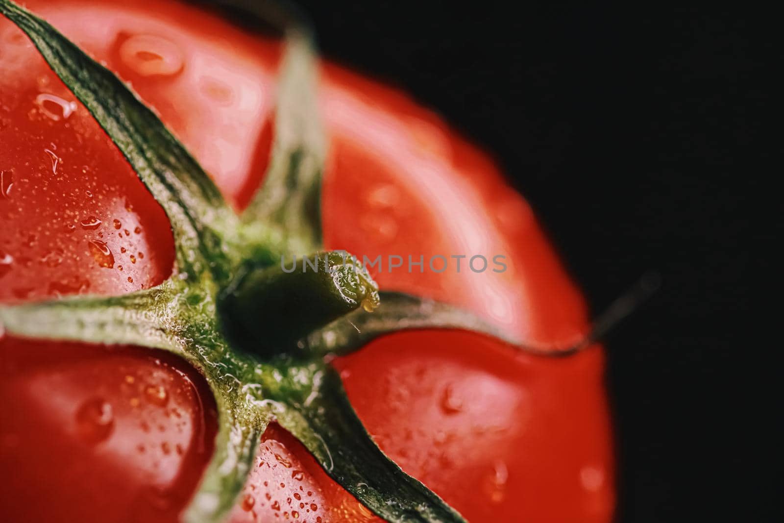 Fresh ripe tomato, organic food closeup