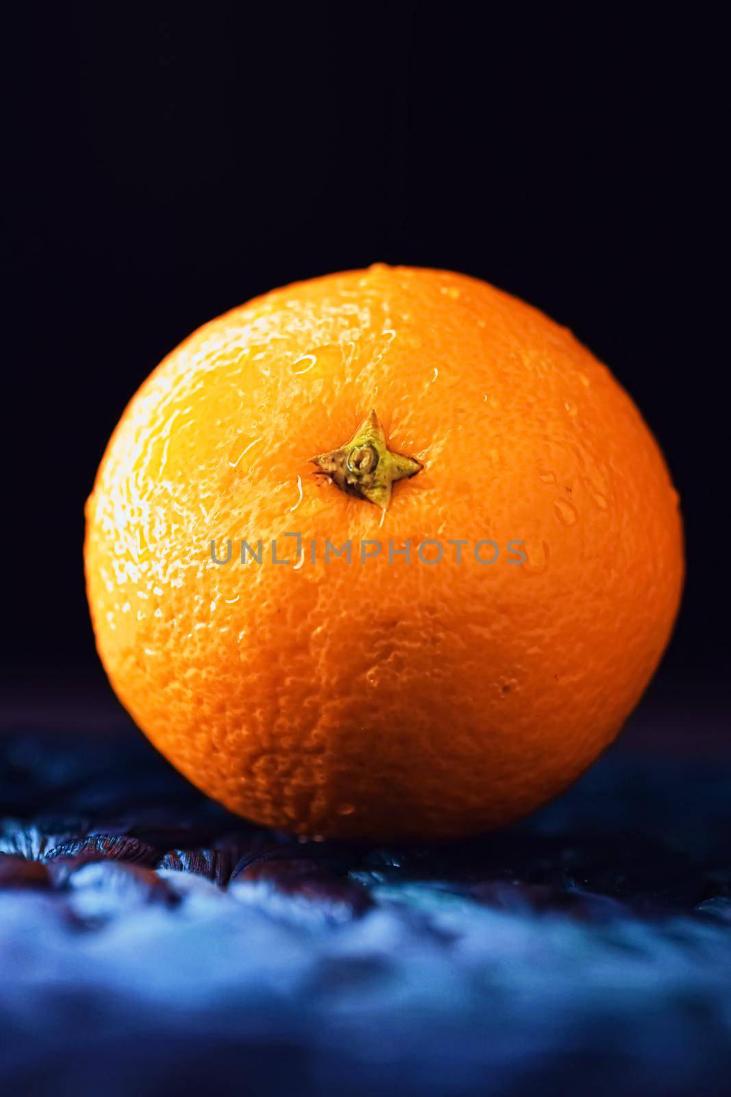 Organic oranges fresh from the garden, healthy food and fruits closeup