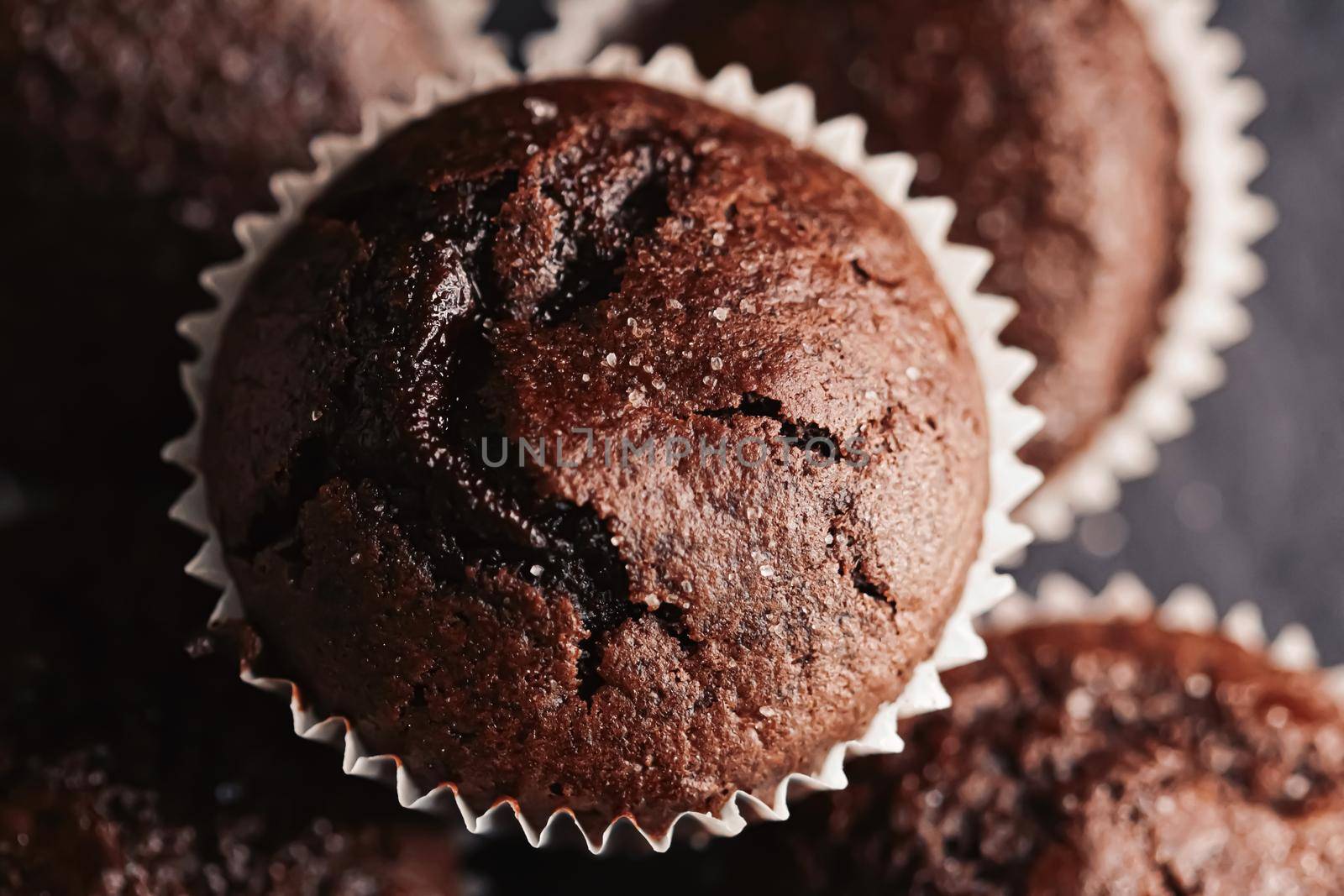 Homemade chocolate muffins, baked comfort food recipe by Anneleven