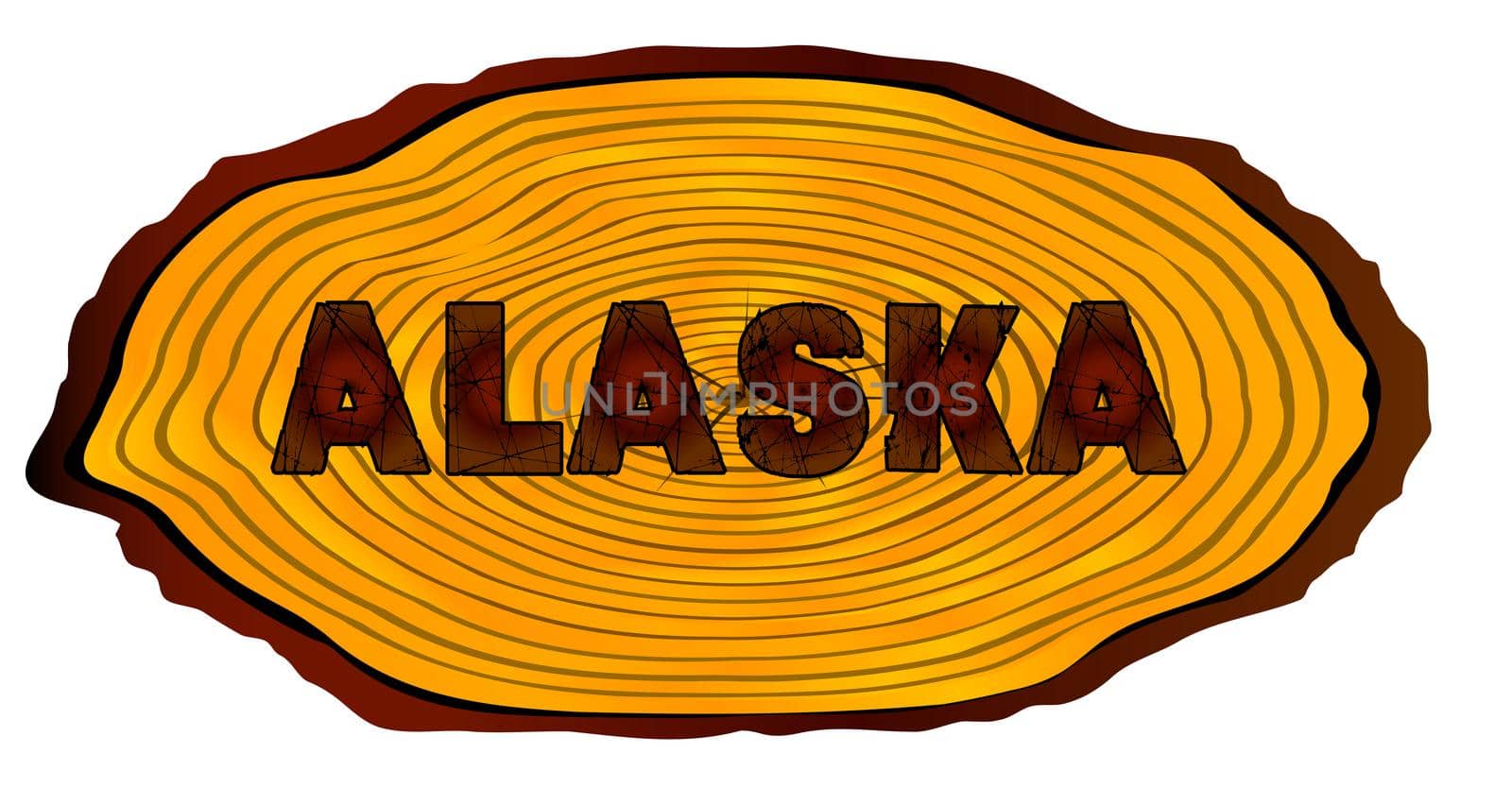Alaska Log Sign by Bigalbaloo