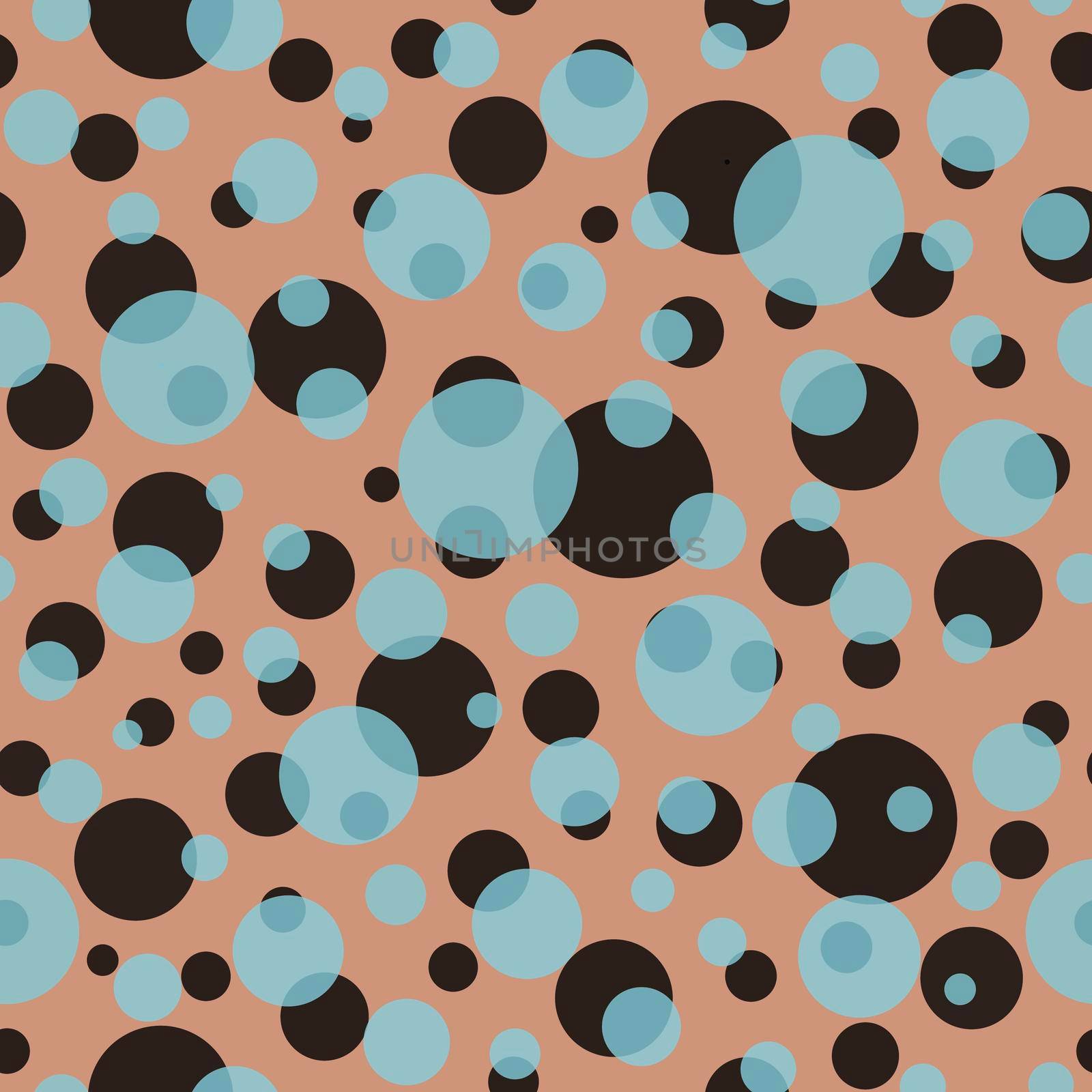 Abstract seamless pattern with colorful balls.Illustration of overlapping colorful dots pattern for background abstract.Polka dots ornament.Good for invitation,poster,card,flyer,banner,textile,fabric.