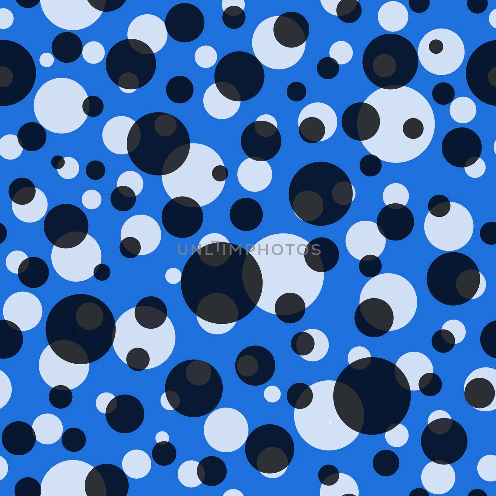Abstract seamless pattern with colorful balls.Illustration of overlapping colorful dots pattern for background abstract.Polka dots ornament.Good for invitation,poster,card,flyer,banner,textile,fabric.