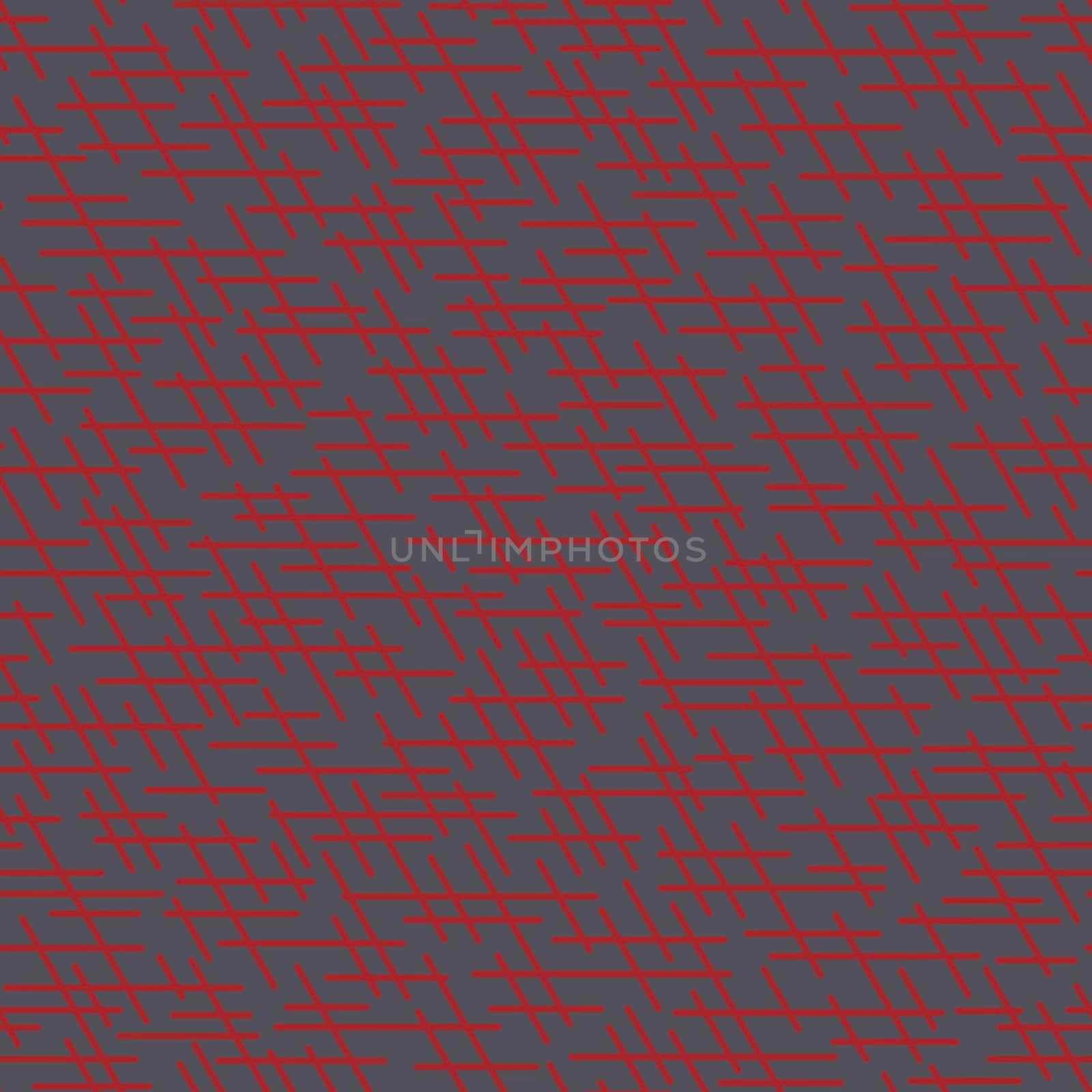 Randomly crossing lines making pattern.Chaotic short lines seamless pattern,chips and sticks modern repeatable motif.Good for print, textile,fabric, background, wrapping paper.Red gray colors by Angelsmoon