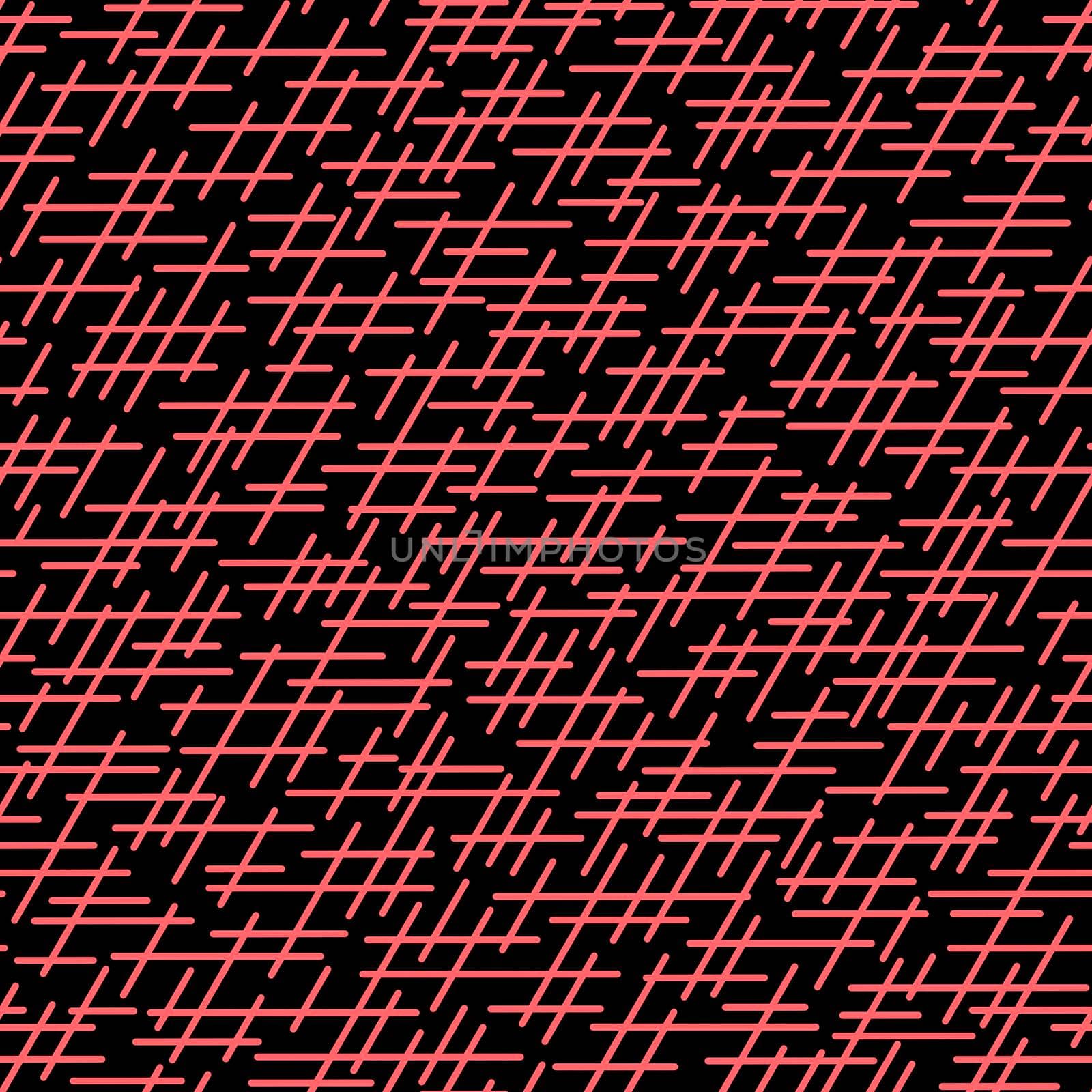 Randomly crossing lines making pattern.Chaotic short lines seamless pattern,chips and sticks modern repeatable motif.Good for print, textile,fabric, background, wrapping paper.Pink black colors by Angelsmoon