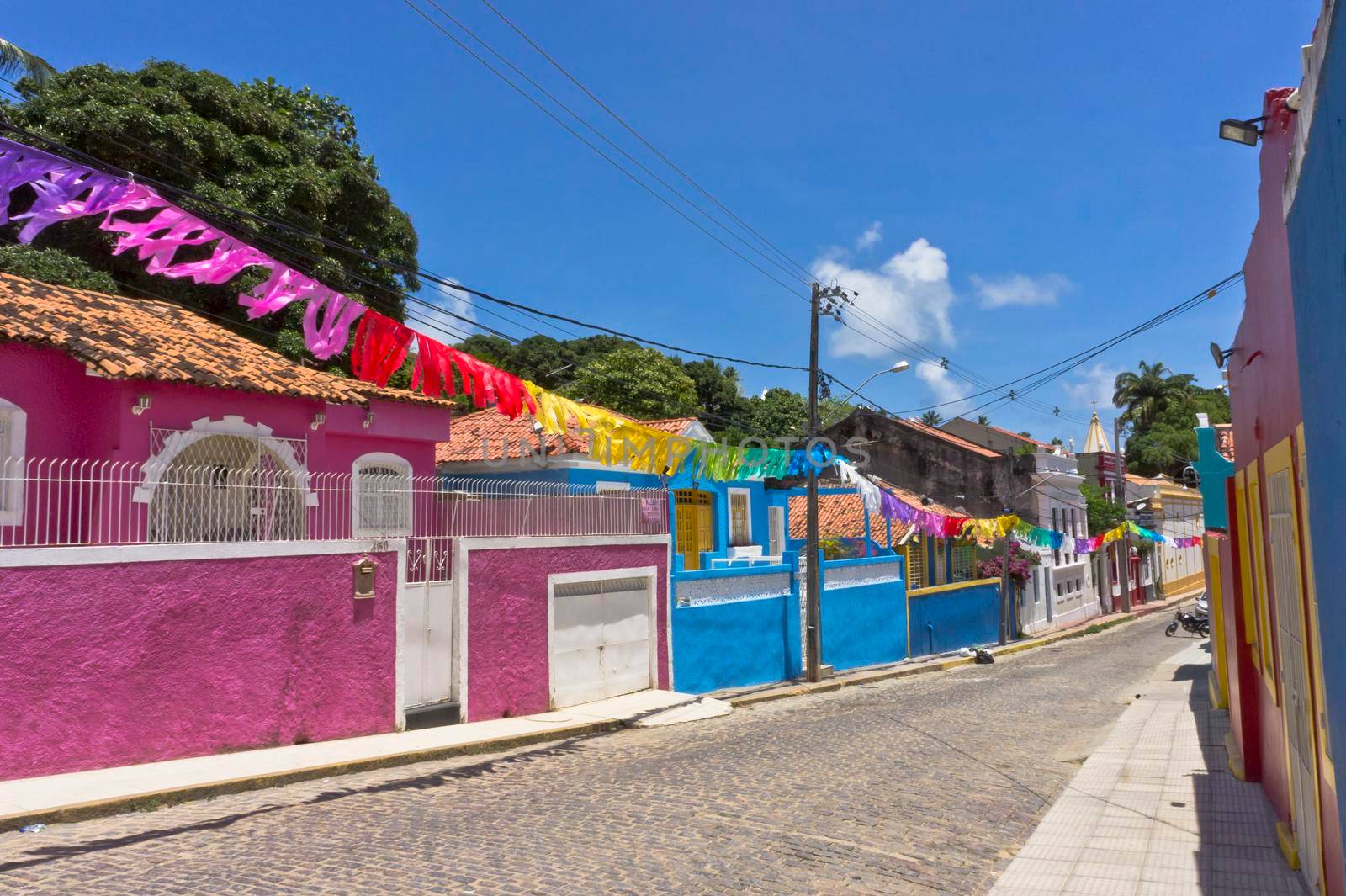 Olinda, Old city street view, Brazil, South America