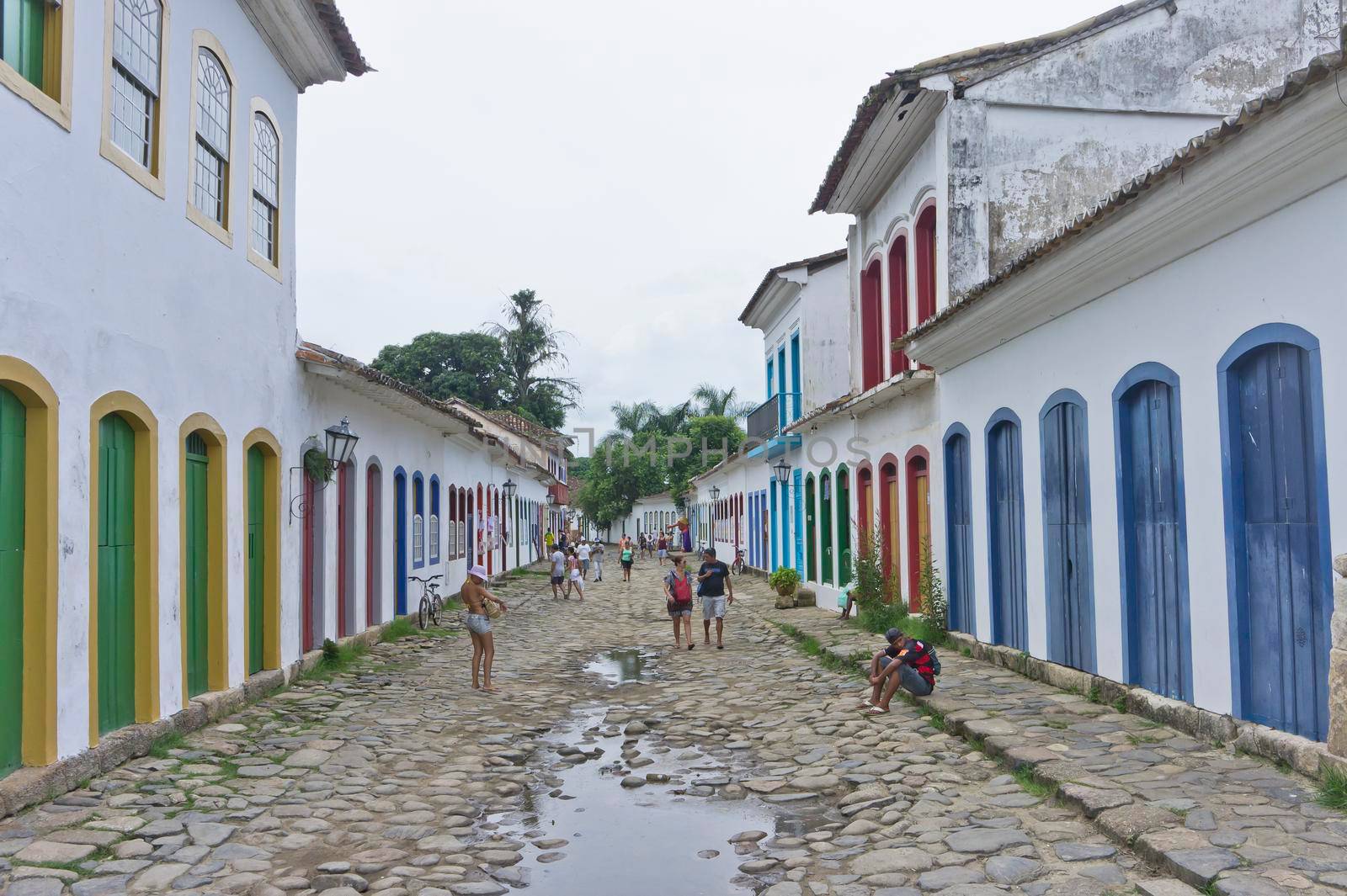 Paraty, Old city street view, Brazil, South America by giannakisphoto