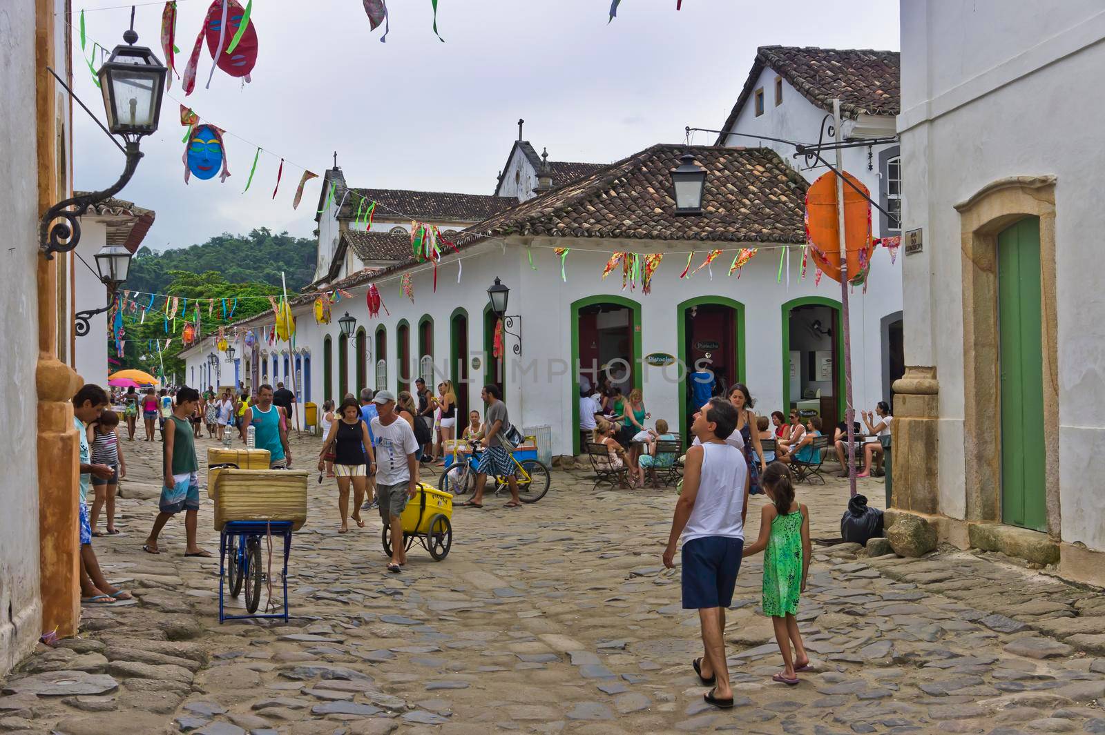 Paraty, Old city street view, Brazil, South America