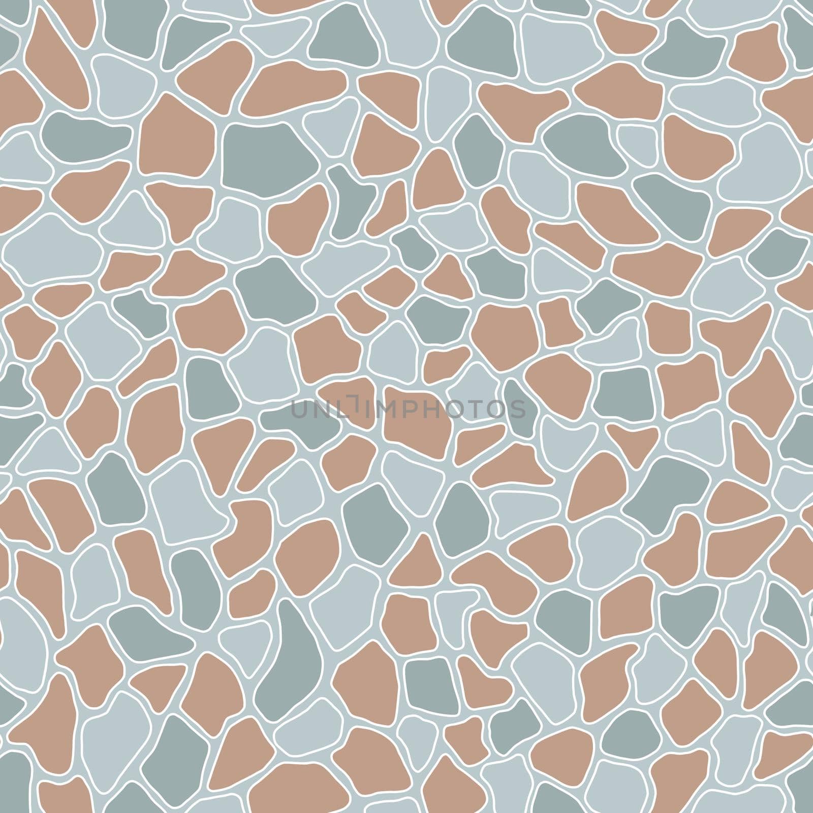 Terrazzo modern trendy colorful seamless pattern.Abstract creative backdrop with chaotic small pieces irregular shapes. Ideal for wrapping paper,textile,print,wallpaper,terrazzo flooring.Azure, beige by Angelsmoon