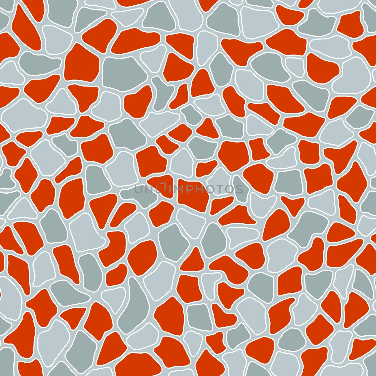 Terrazzo modern trendy colorful seamless pattern.Abstract creative backdrop with chaotic small pieces irregular shapes. Ideal for wrapping paper,textile,print,wallpaper,terrazzo flooring.Red, gray by Angelsmoon