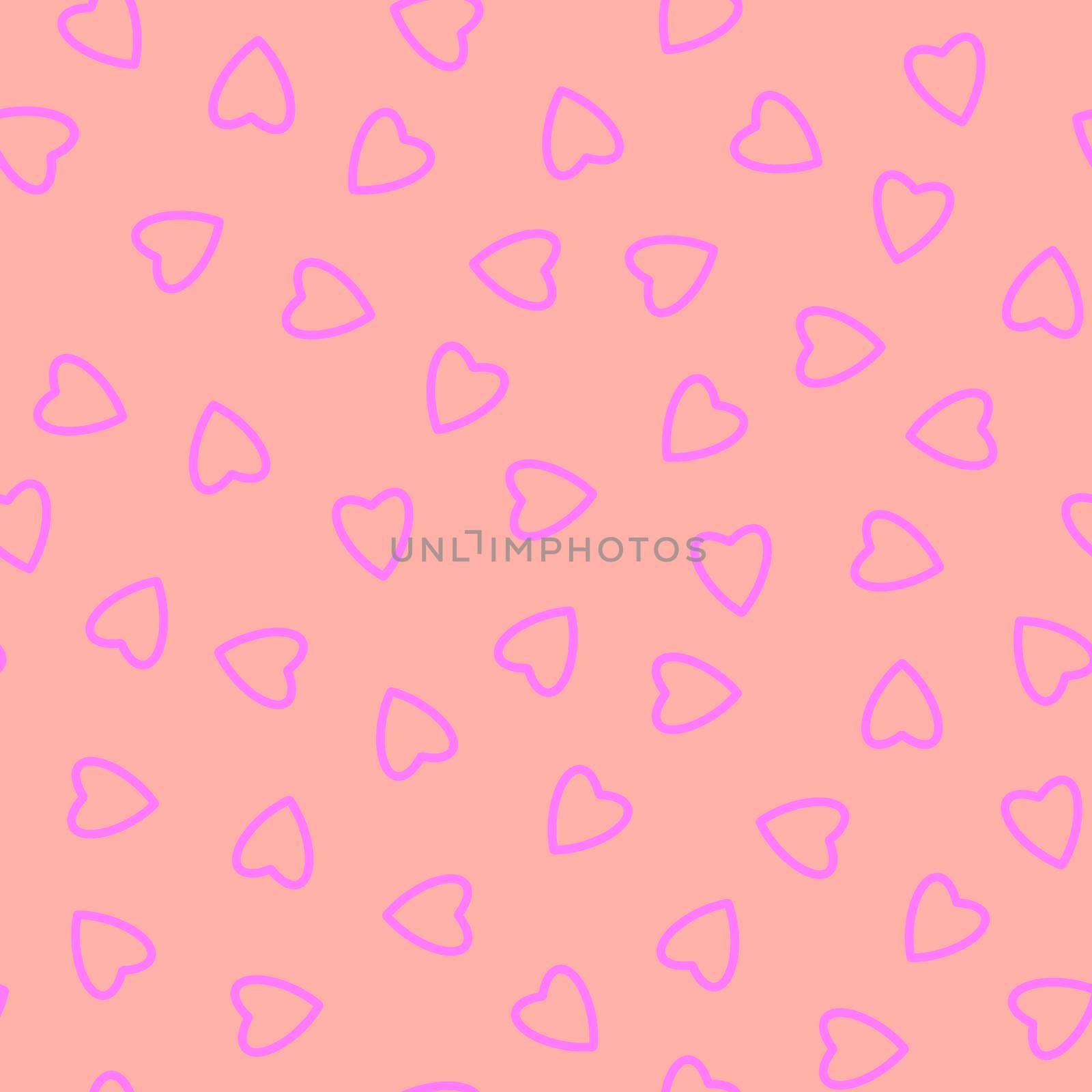 Simple hearts seamless pattern,endless chaotic texture made of tiny heart silhouettes.Valentines,mothers day background.Great for Easter,wedding,scrapbook,gift wrapping paper,textiles.Lilac on pink.