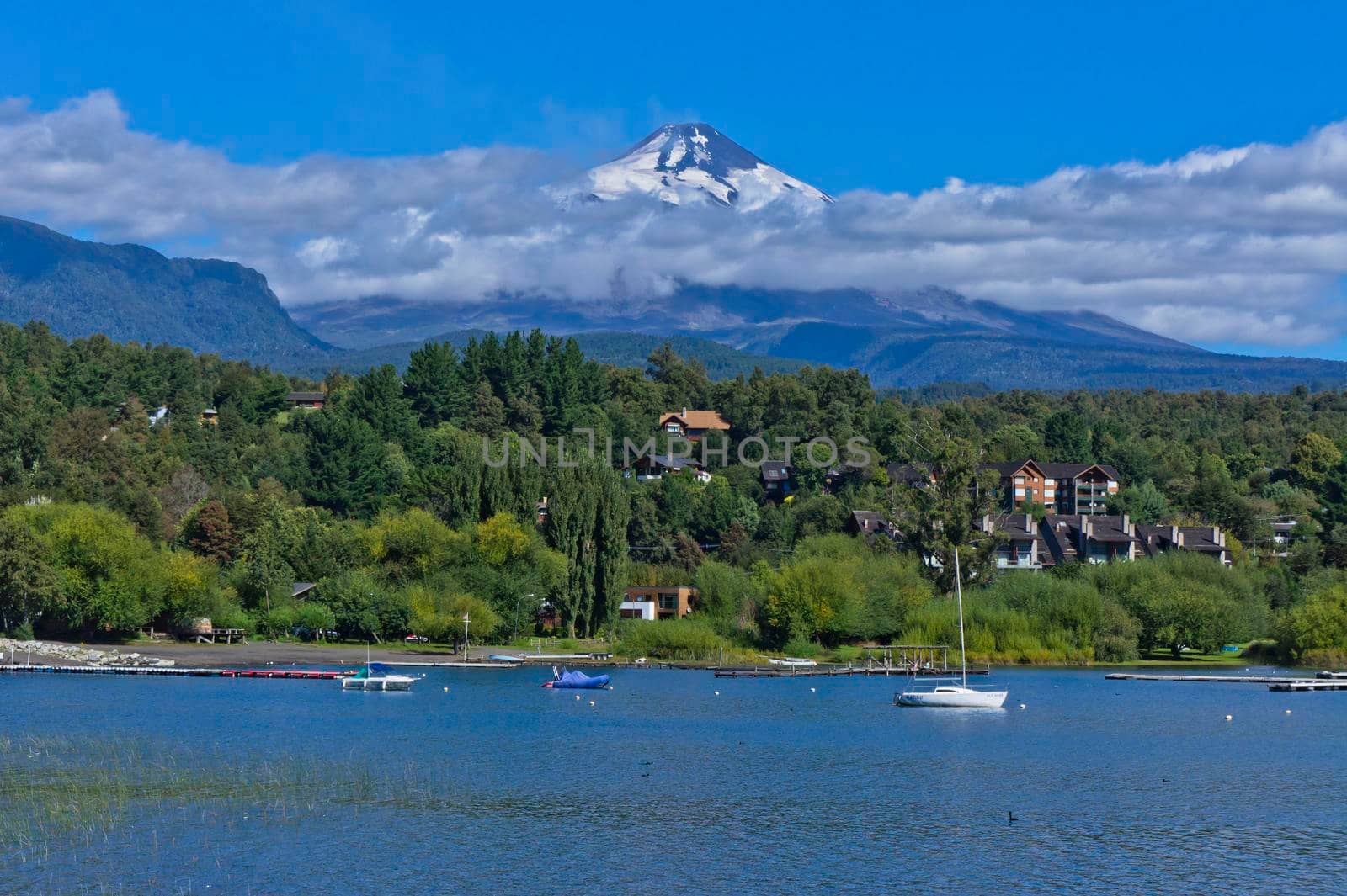 Pucon, Villarrica volcano, Patagonia, Chile, South America