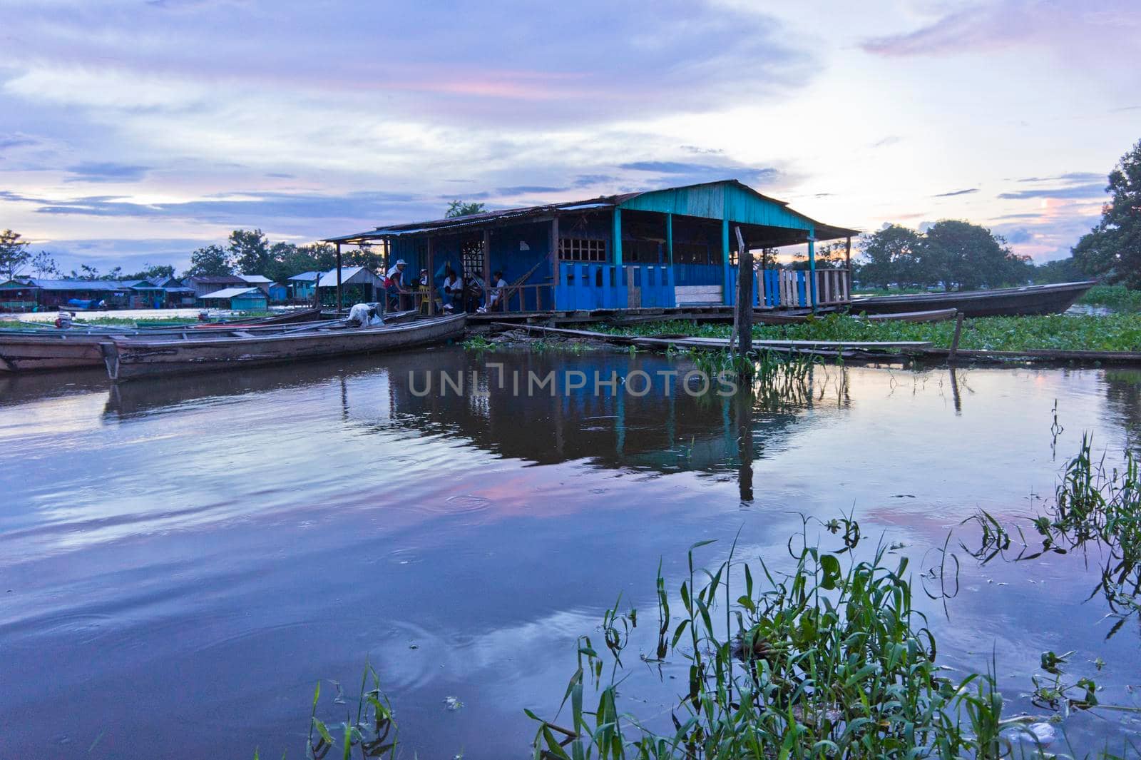 Leticia,Old port view, Amazon Basin,  Colombia, South America by giannakisphoto