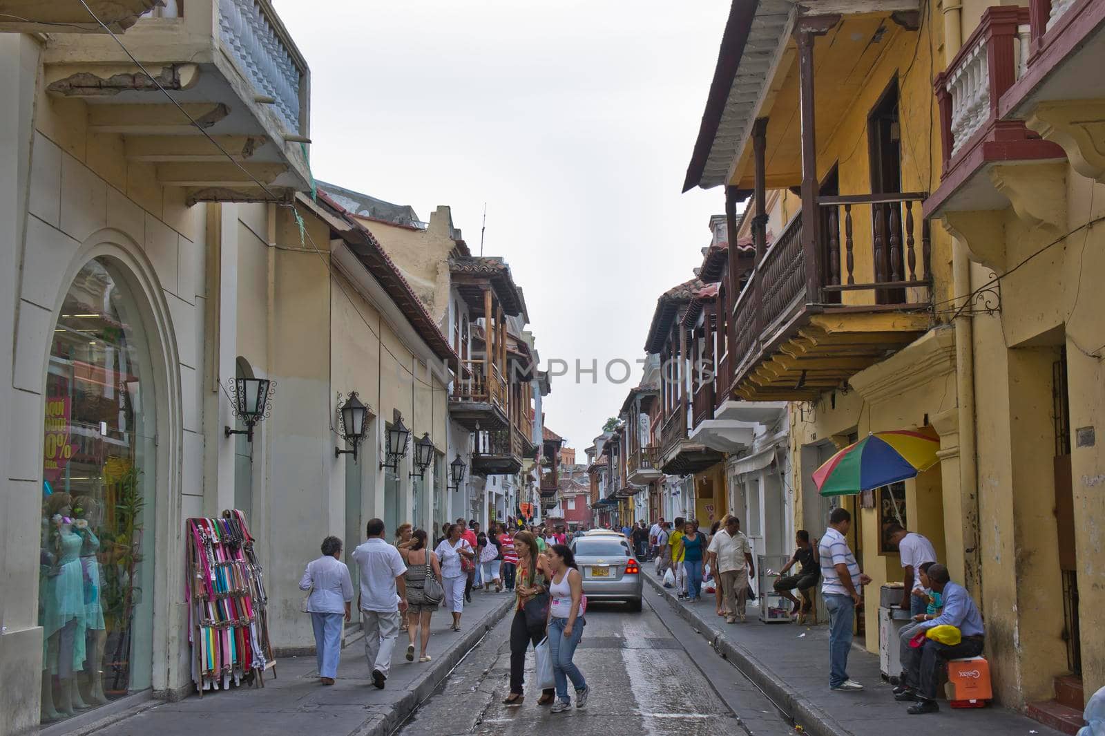 Cartagena, Old city street view, Colombia, South America