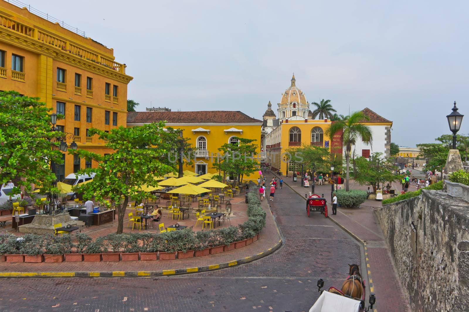 Cartagena, Old city street view, Colombia, South America by giannakisphoto